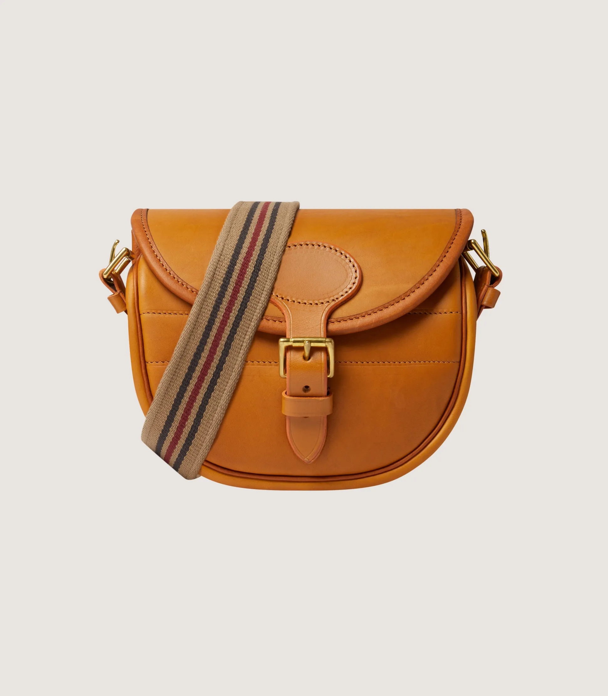 Purdey Bridle Leather Cartridge Bag In Tan