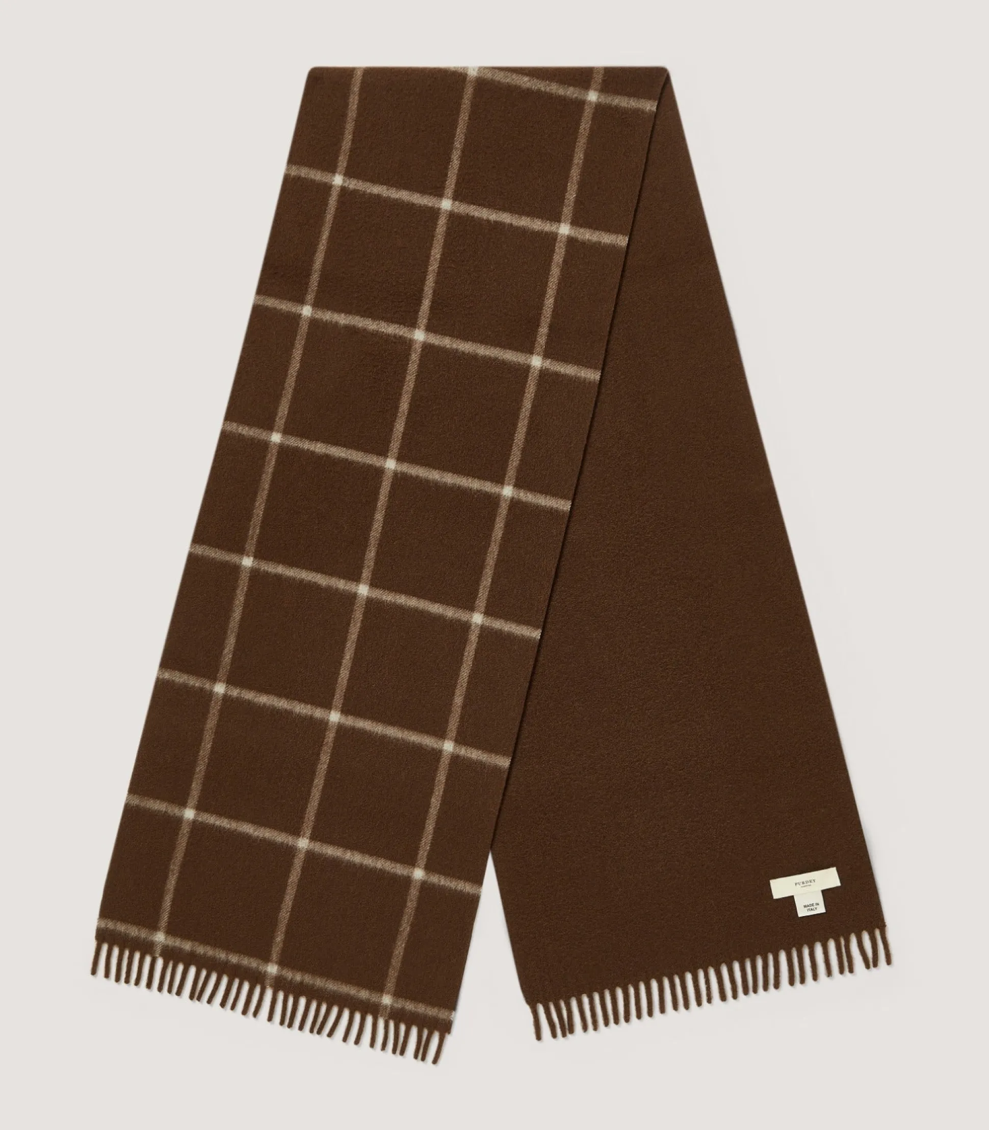 Women Purdey Cashmere Mix Scarf In Chocolate