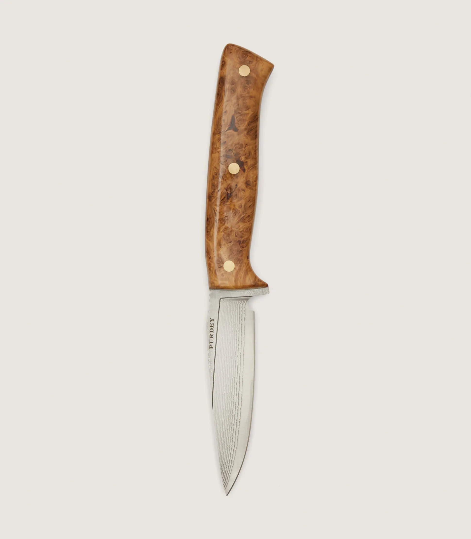 Purdey Coldharbour Hunter Knife - 4inch In Burr Oak