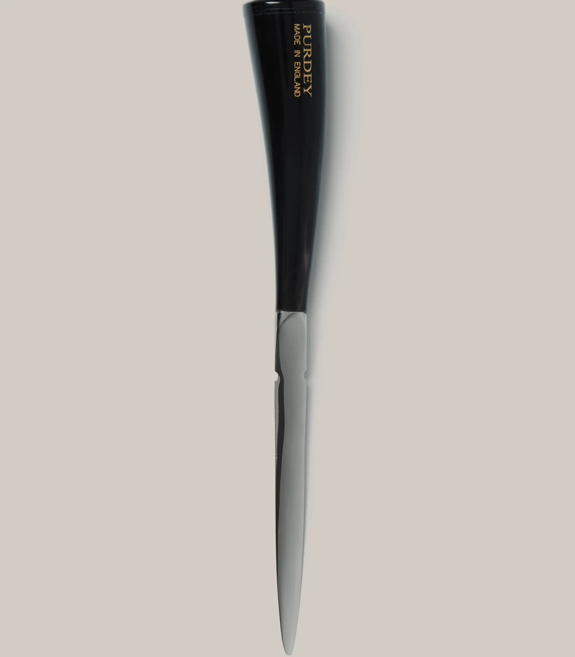 Purdey Dark Ox Horn Paper Knife In Dark