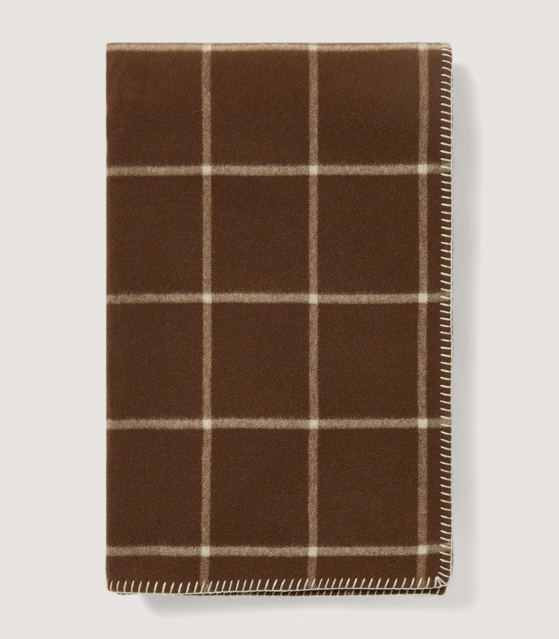 Purdey Double Face Cashmere Mix Blanket In Chocolate