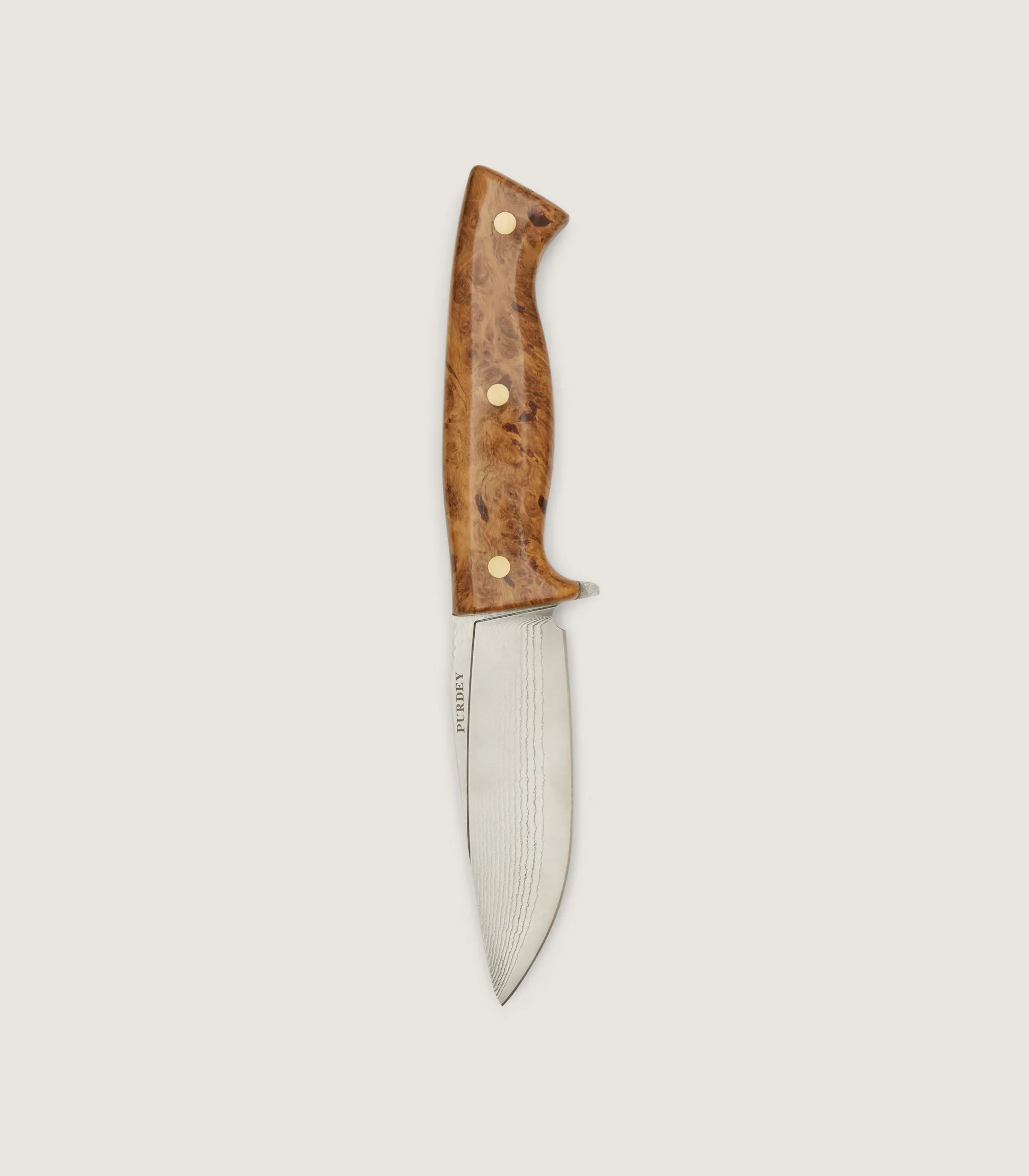 Purdey Flagstaff Hunter Knife - 4 inch In Burr Oak