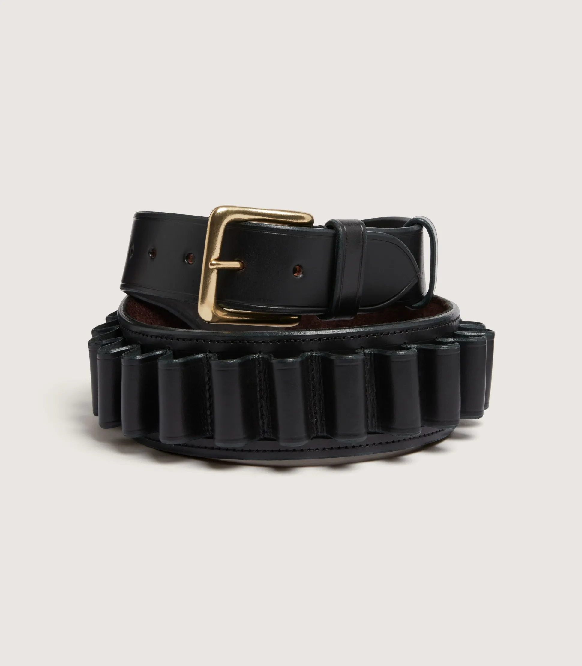 Purdey 20 Gauge Bridle Leather Cartridge Belt In Dark Brown