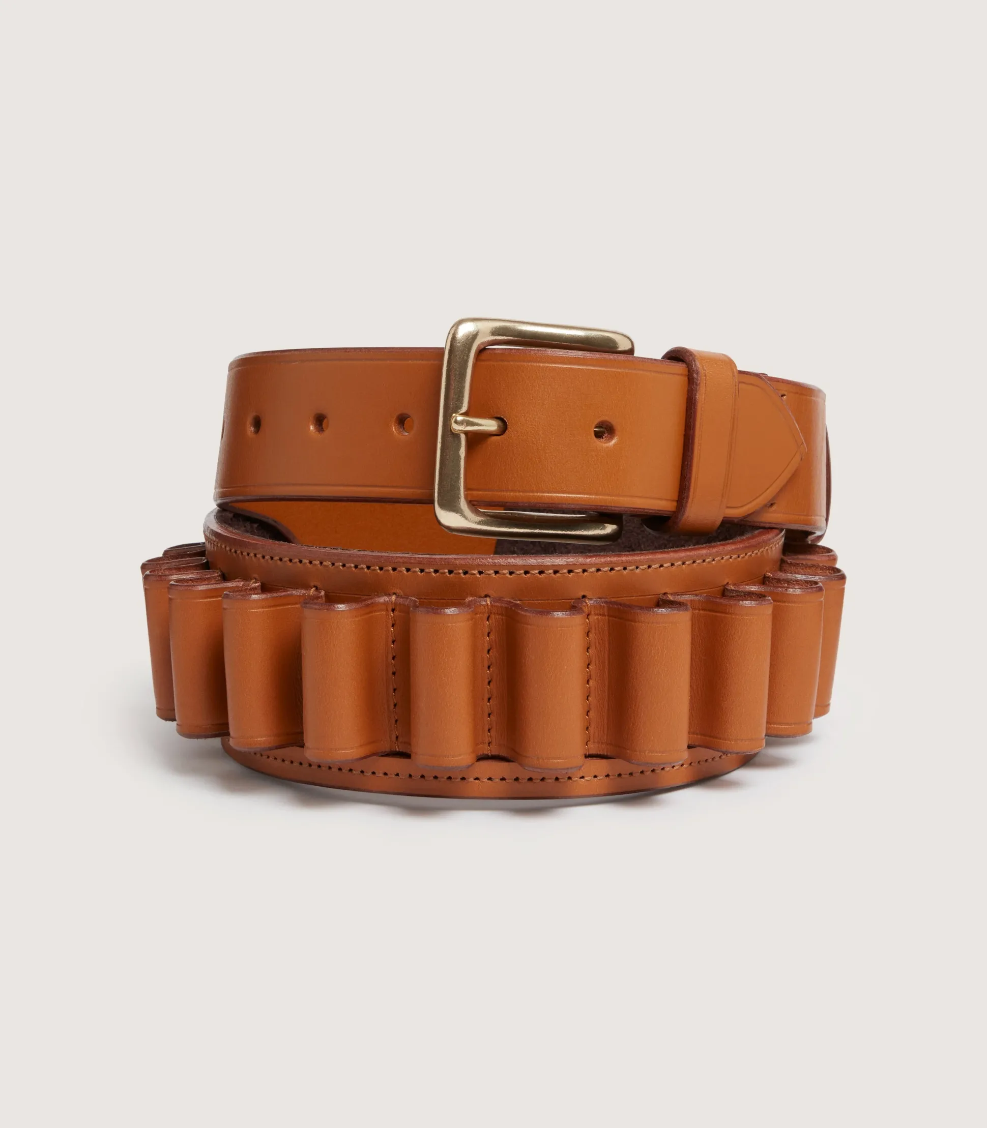 Purdey 20 Gauge Bridle Leather Cartridge Belt In Tan