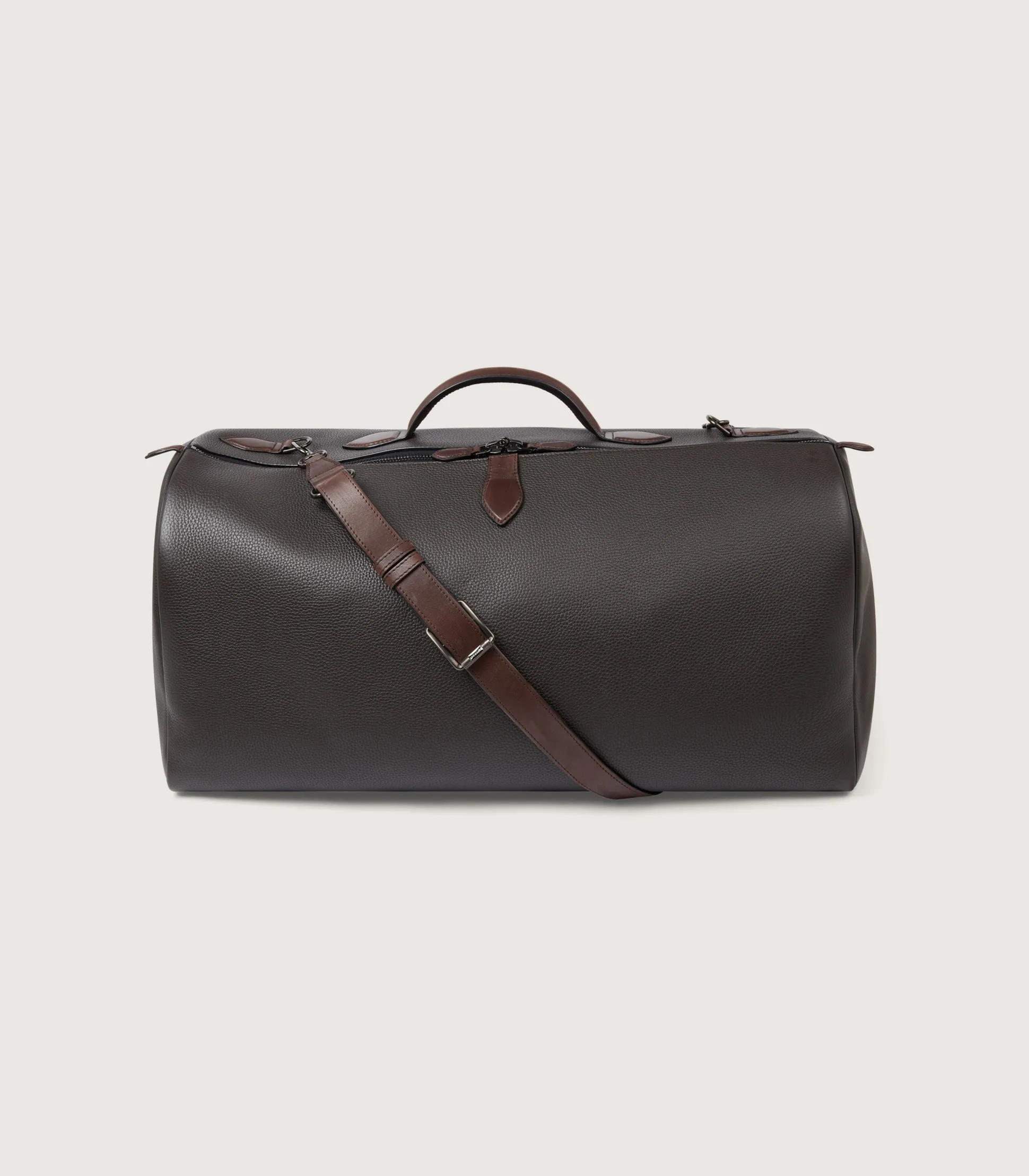 Purdey Leather Duffle Holdall Loader In Dark Brown