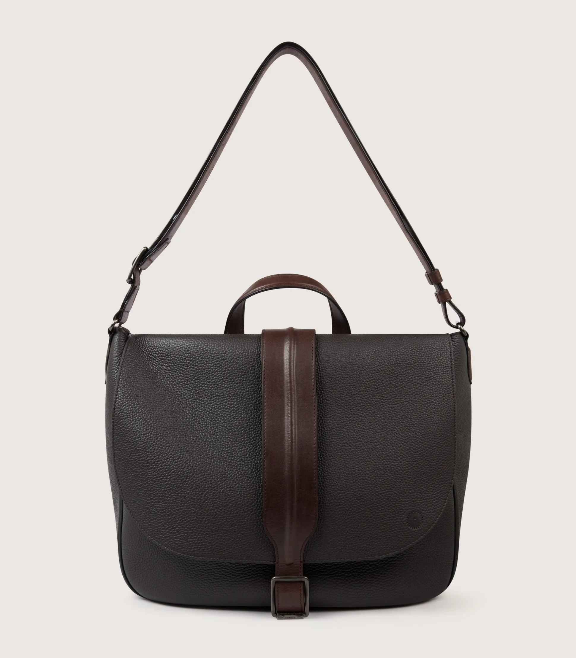 Purdey Leather Field Bag In Dark Brown