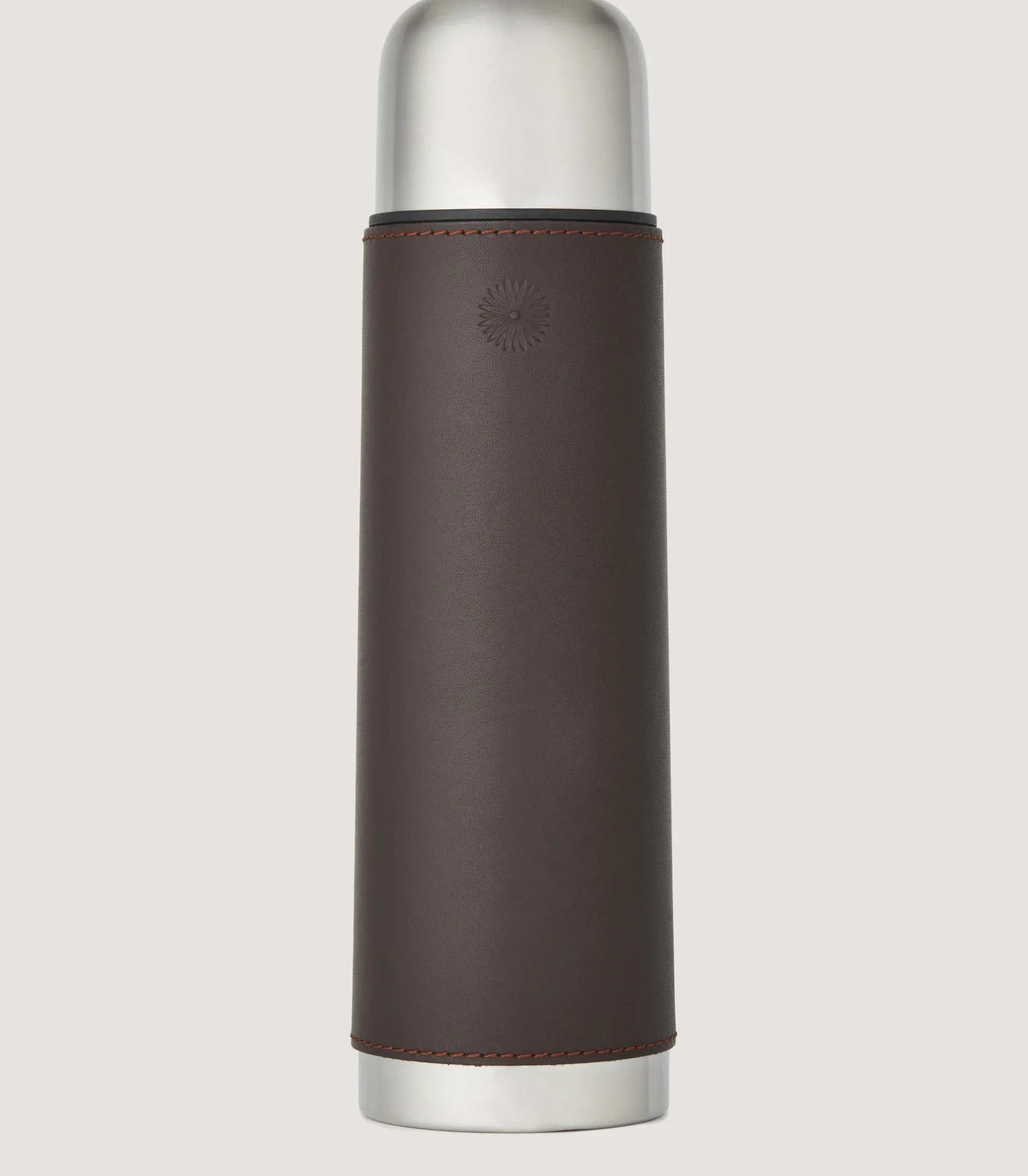 Purdey Leather Thermos Flask In Brown