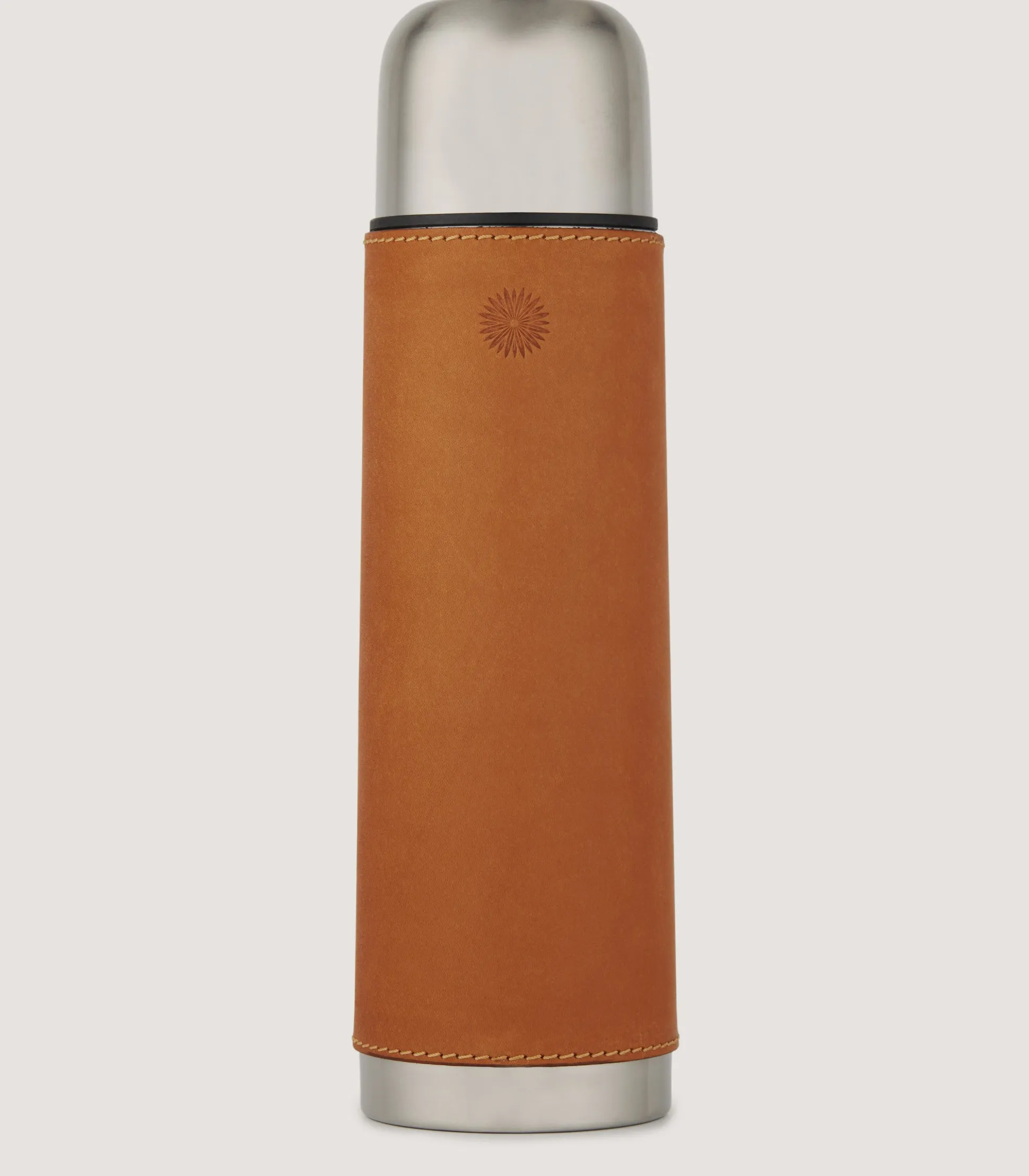 Purdey Leather Thermos Flask In Tan