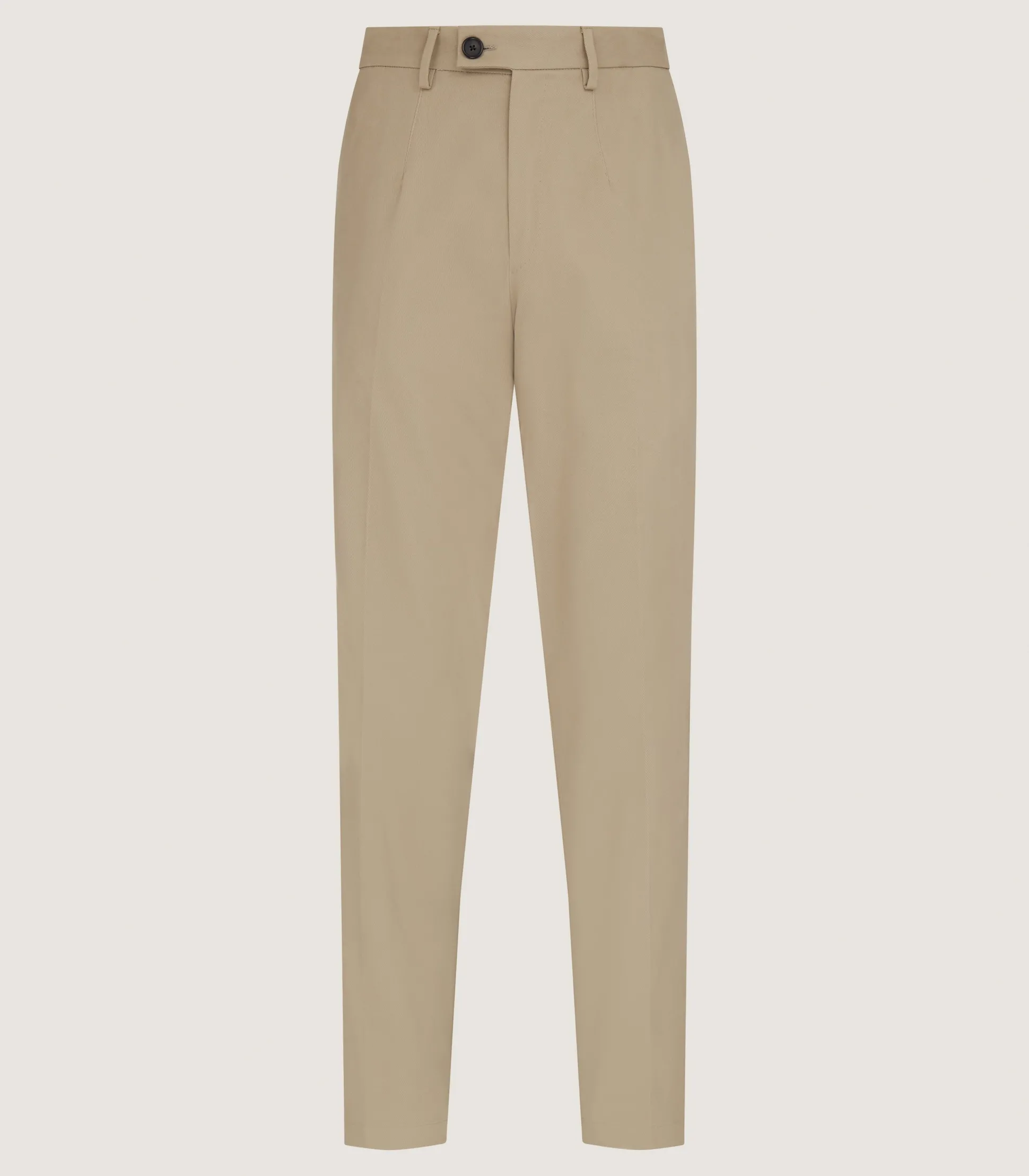 Purdey Men's Brushed Cotton Twill Flat Front Trousers In Khaki