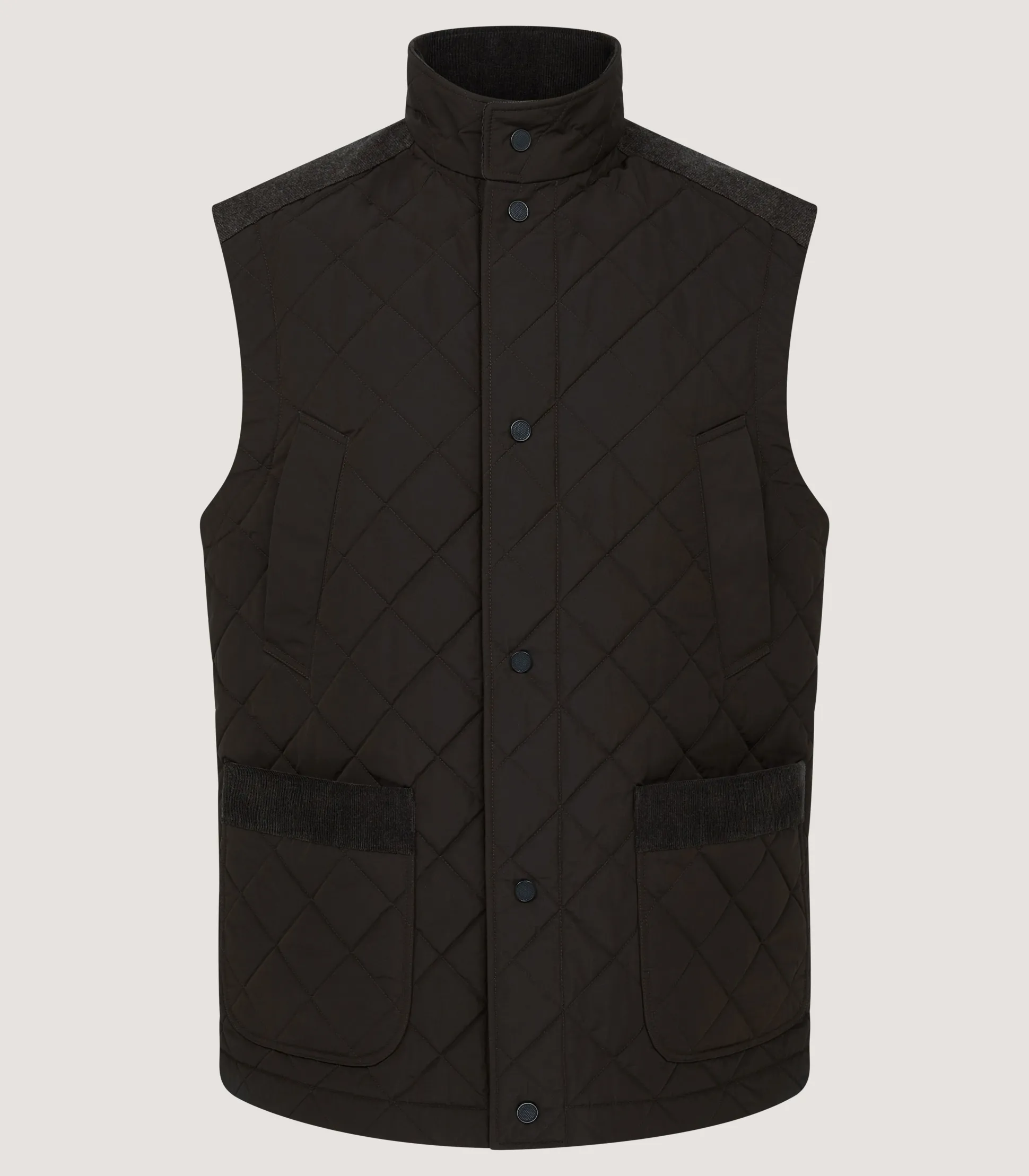 Purdey Men's Cambridge Quilted Gilet in Walnut