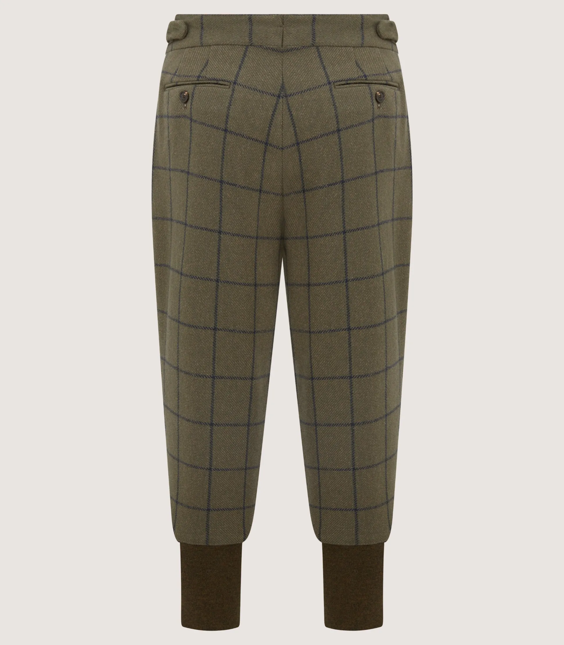 Purdey Men's Cashmere Tweed Two Pleat Breek with Storm Cuff in Rannoch