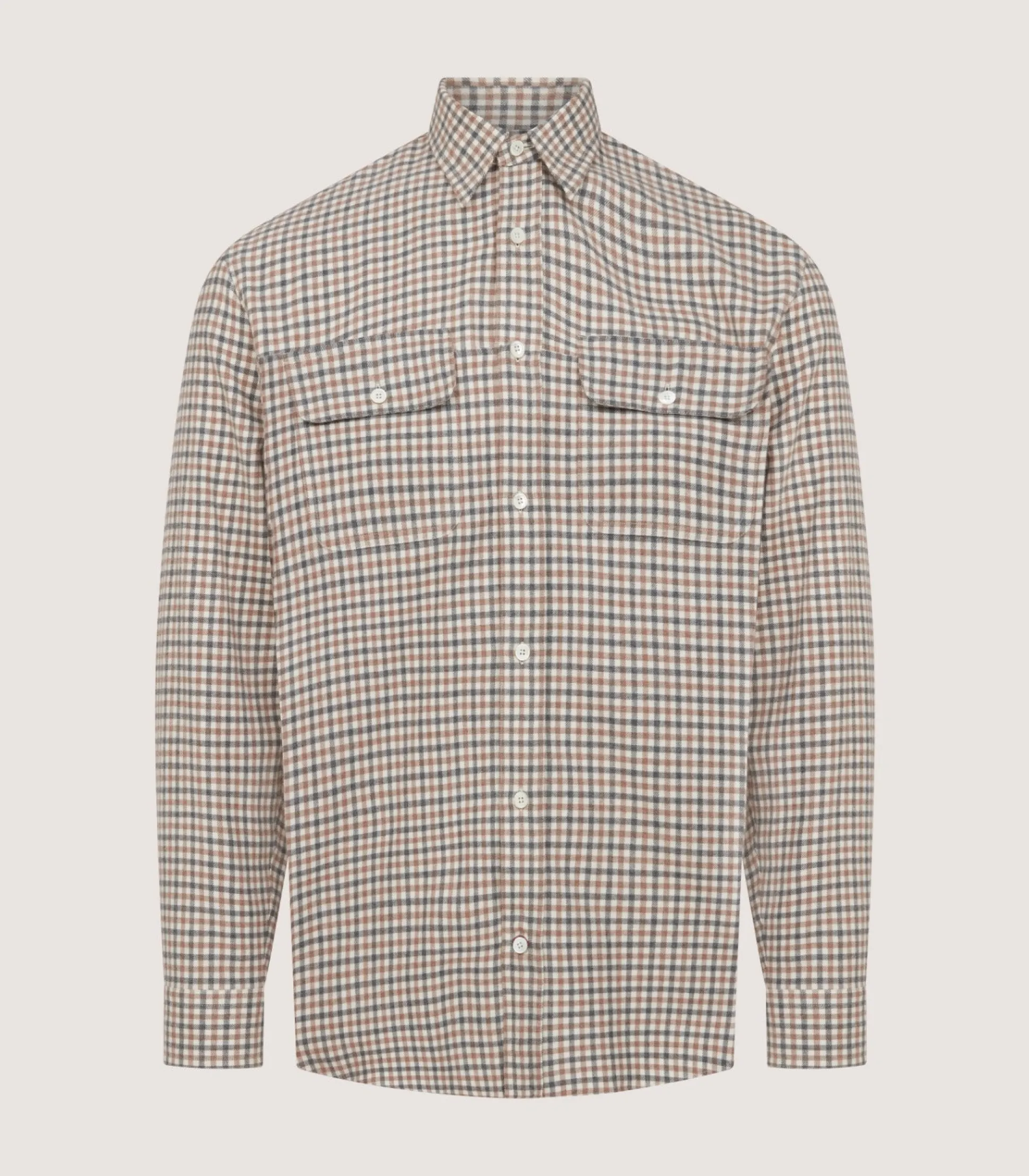 Purdey Men's Club Check Double Pocket Shirt