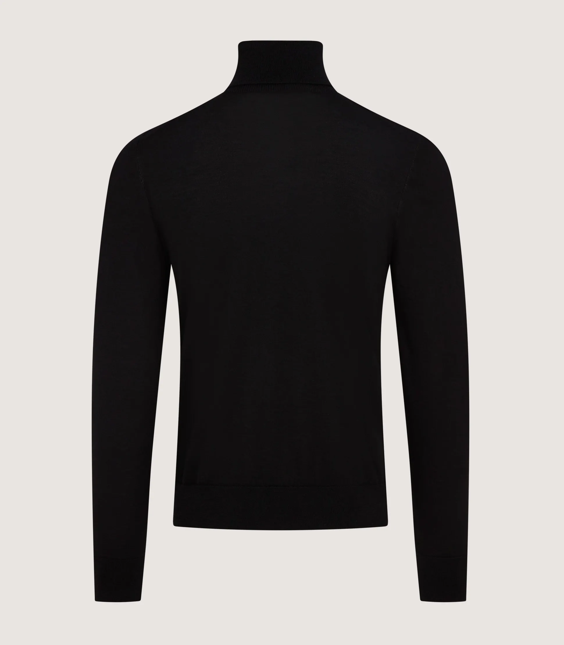 Purdey Men's Extra Fine Worsted Cashmere Seamless Turtleneck In Black