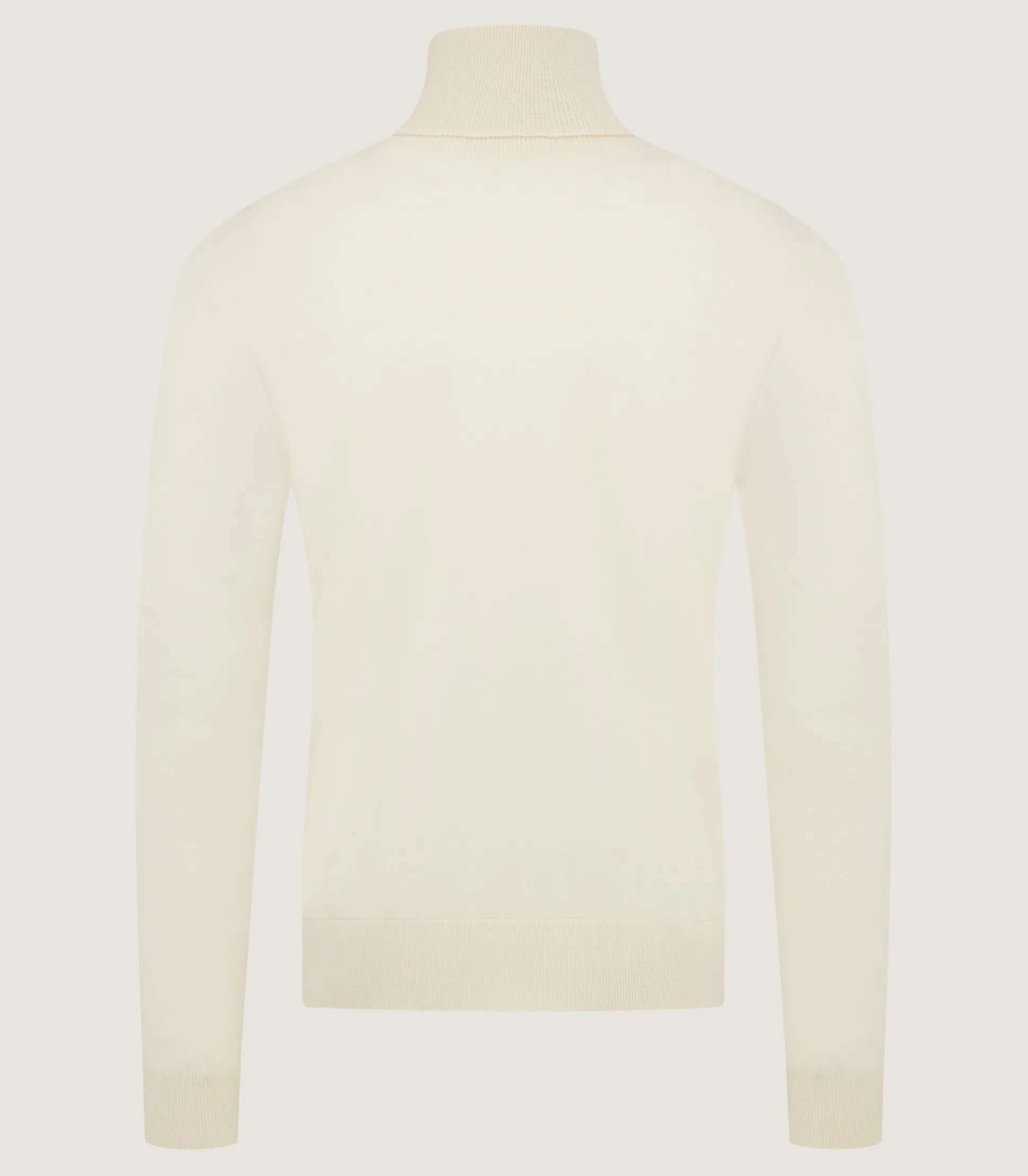 Purdey Men's Extra Fine Worsted Cashmere Seamless Turtleneck In Ivory