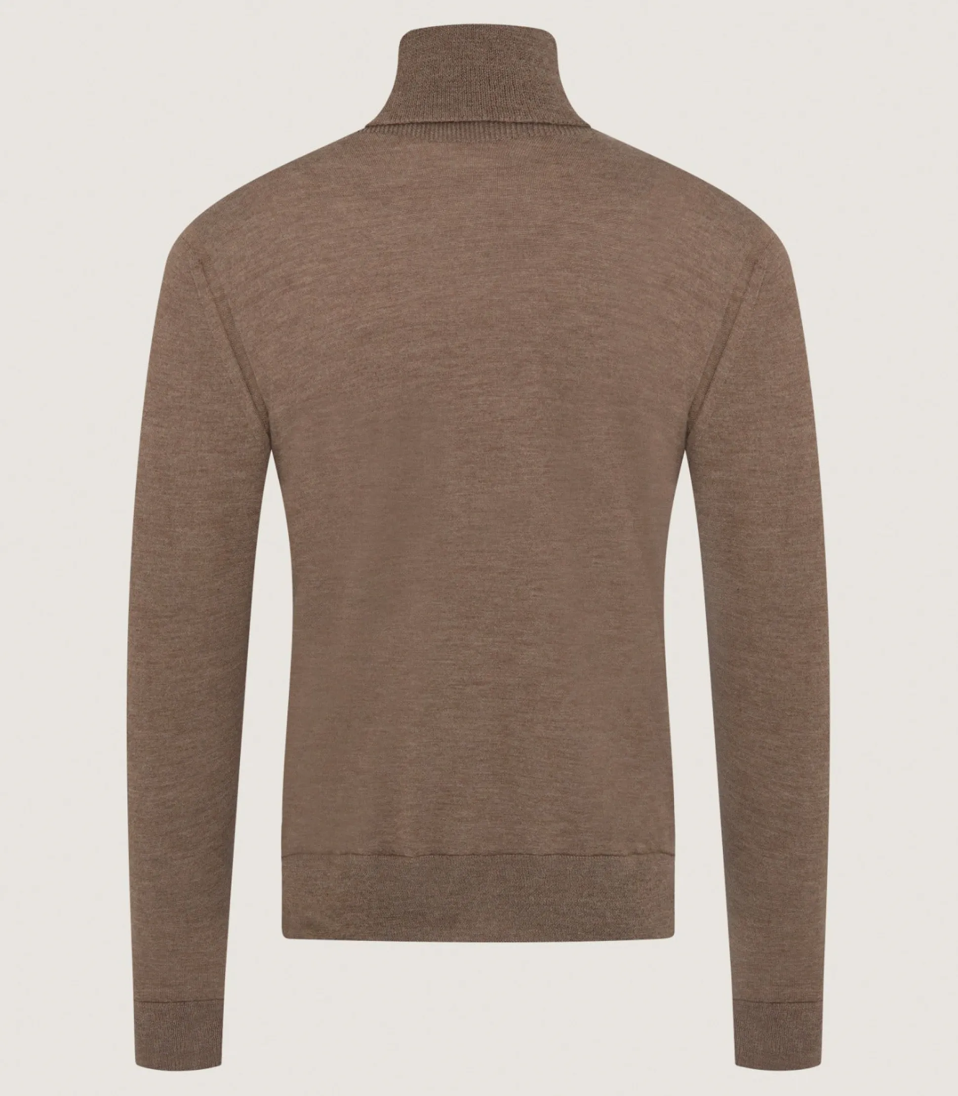 Purdey Men's Extra Fine Worsted Cashmere Seamless Turtleneck In Taupe