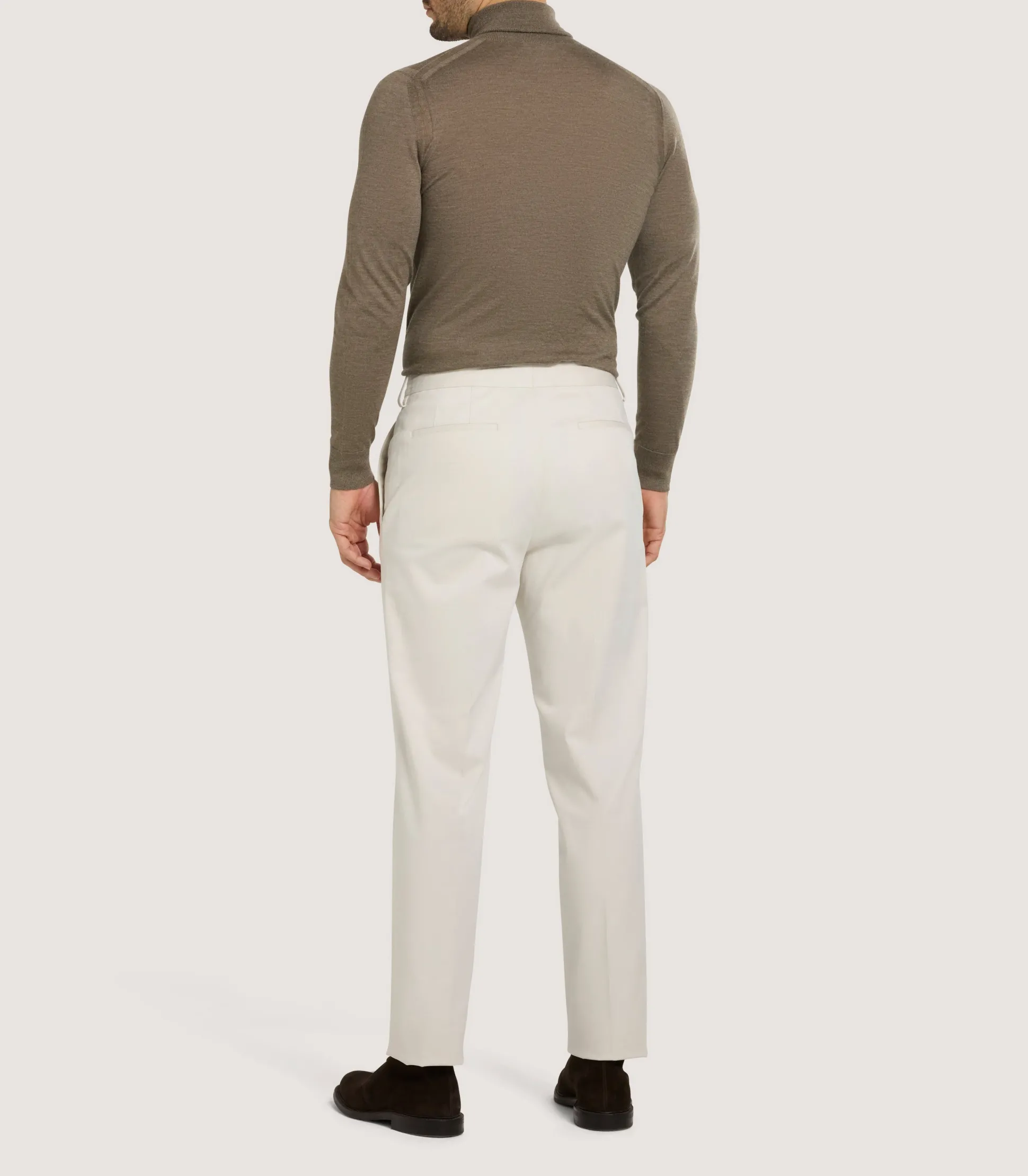 Purdey Men's Extra Fine Worsted Cashmere Seamless Turtleneck In Taupe