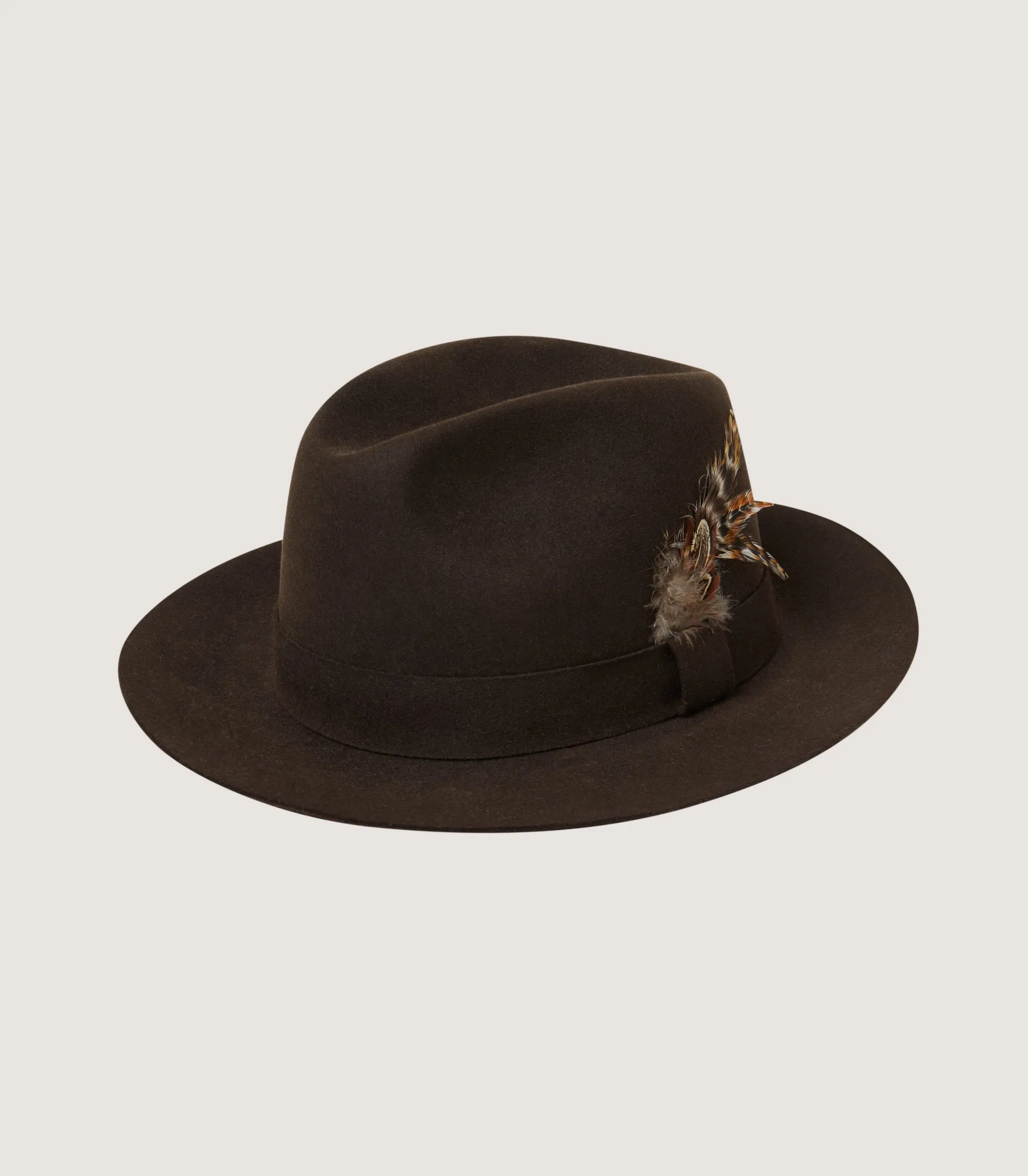 Purdey Men's Fedora With Feather