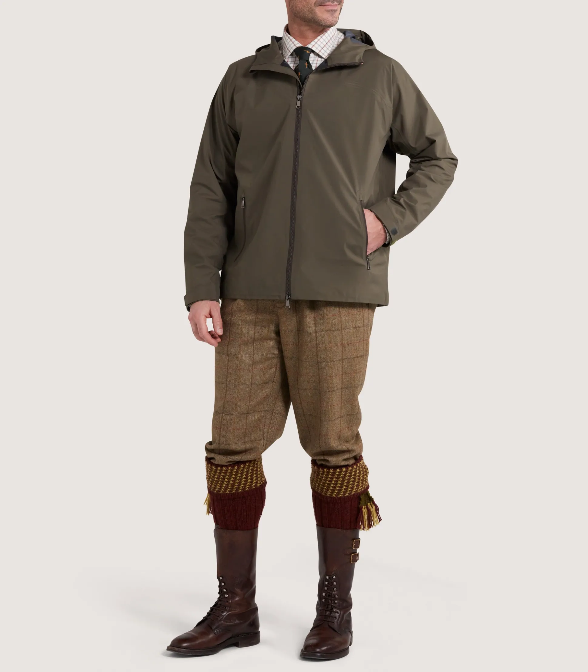 Purdey Men's Gloucestershire Lightweight Jacket in Drab