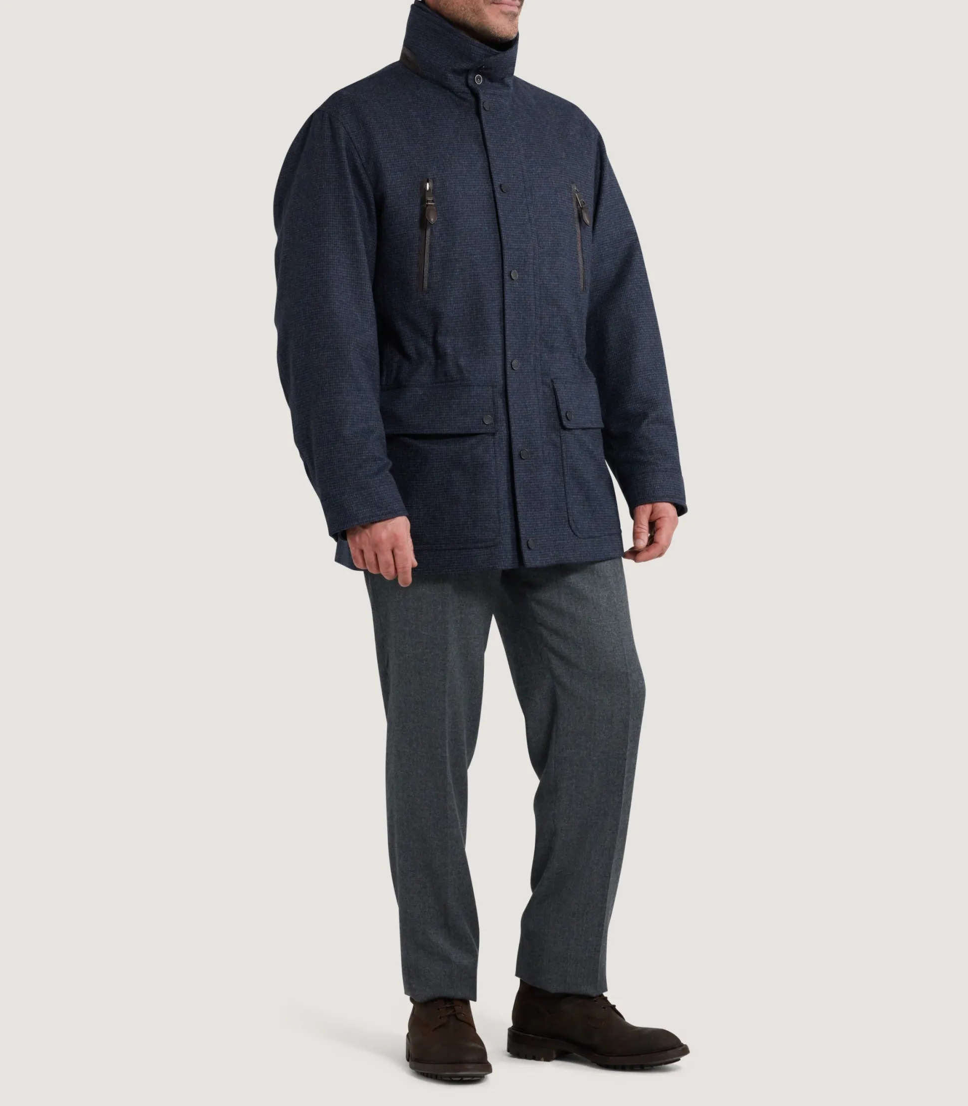 Purdey Men's Lancaster Range Coat in Storm