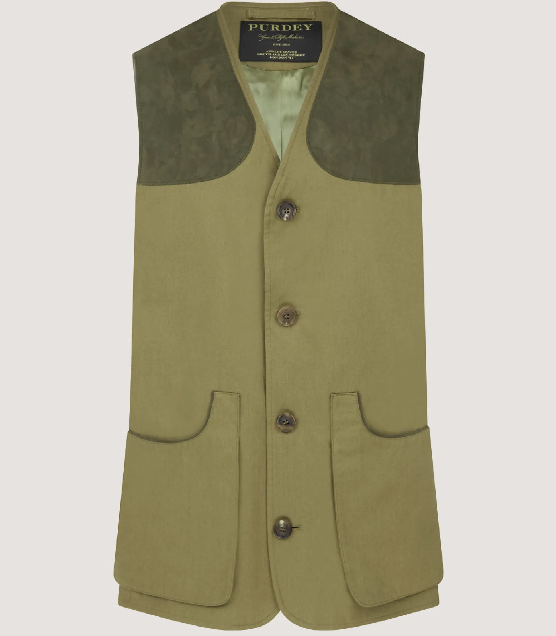 Purdey Men's Lightweight Cotton Sporting Vest In Green