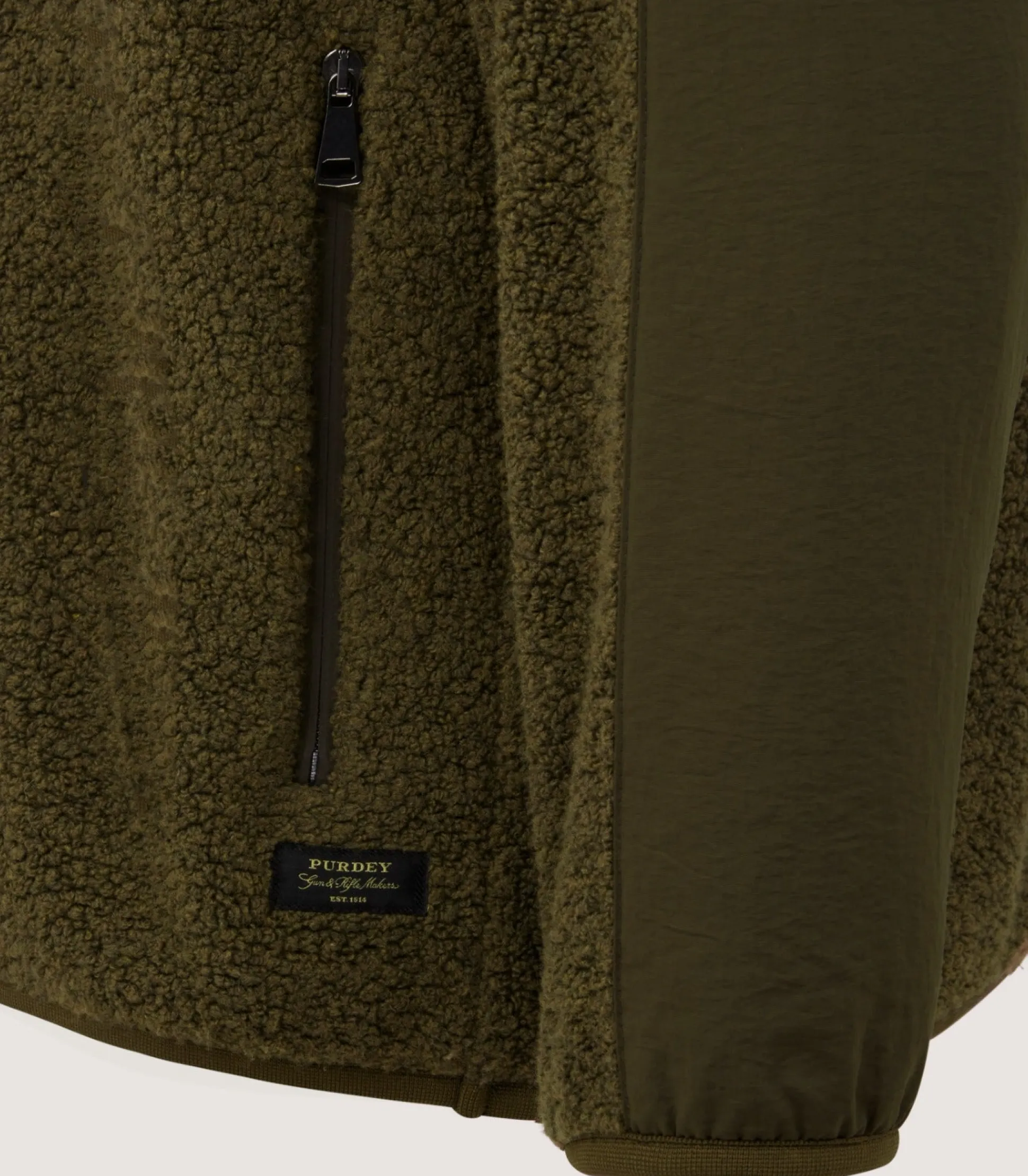 Women Purdey Men's Merino Lux Half Zip Sporting Fleece In Lichen