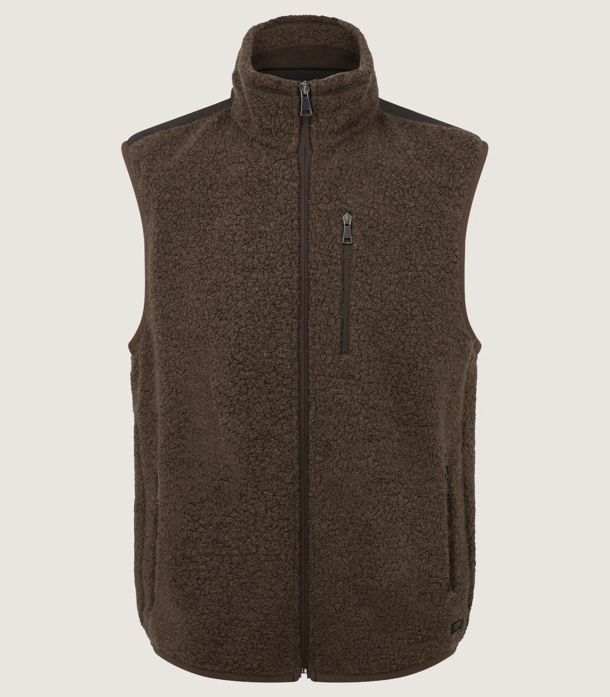 Purdey Men's Merino Fleece Gilet In Walnut