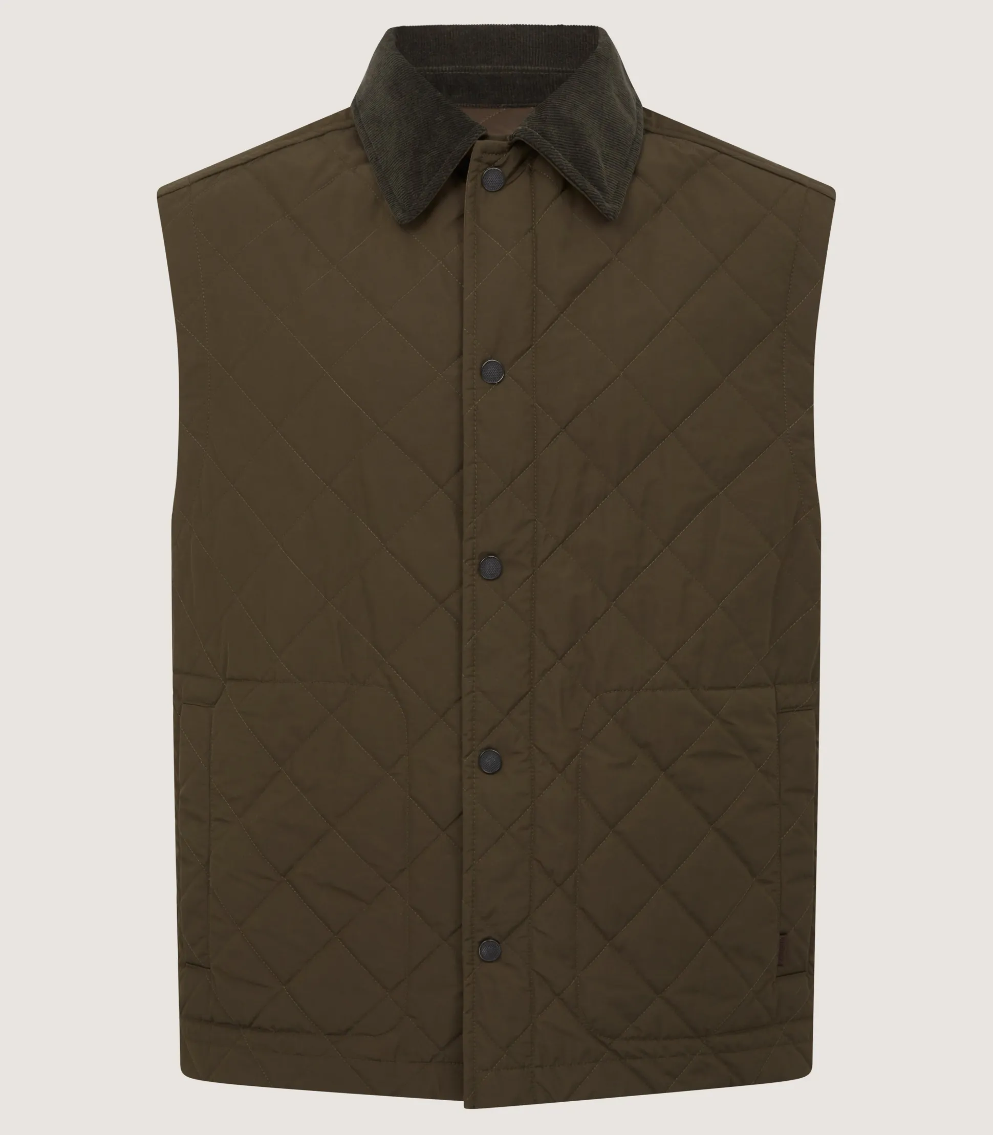 Purdey Men's Padded Gilet In Dark Olive