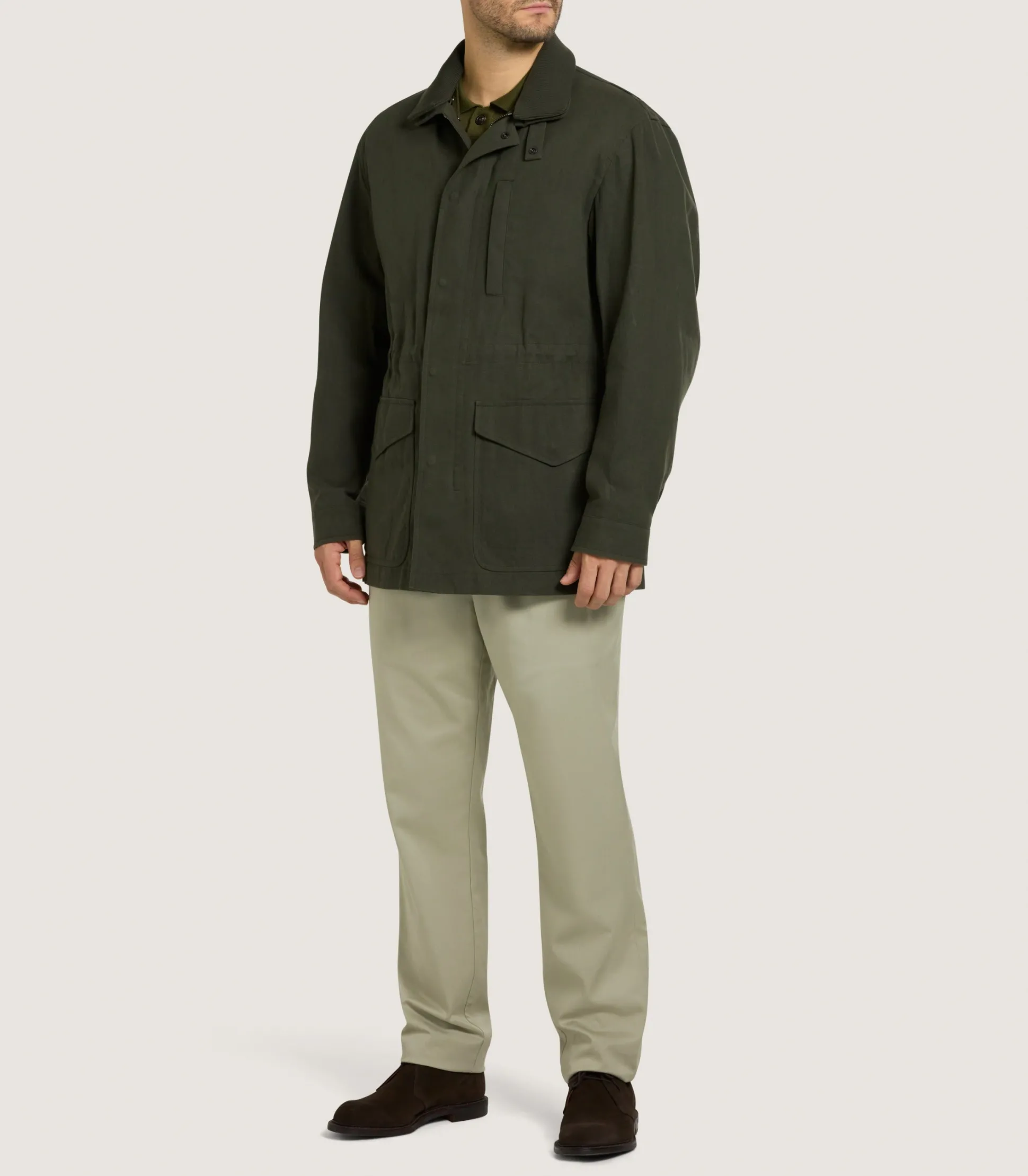 Purdey Men's Range Coat in Dark Olive