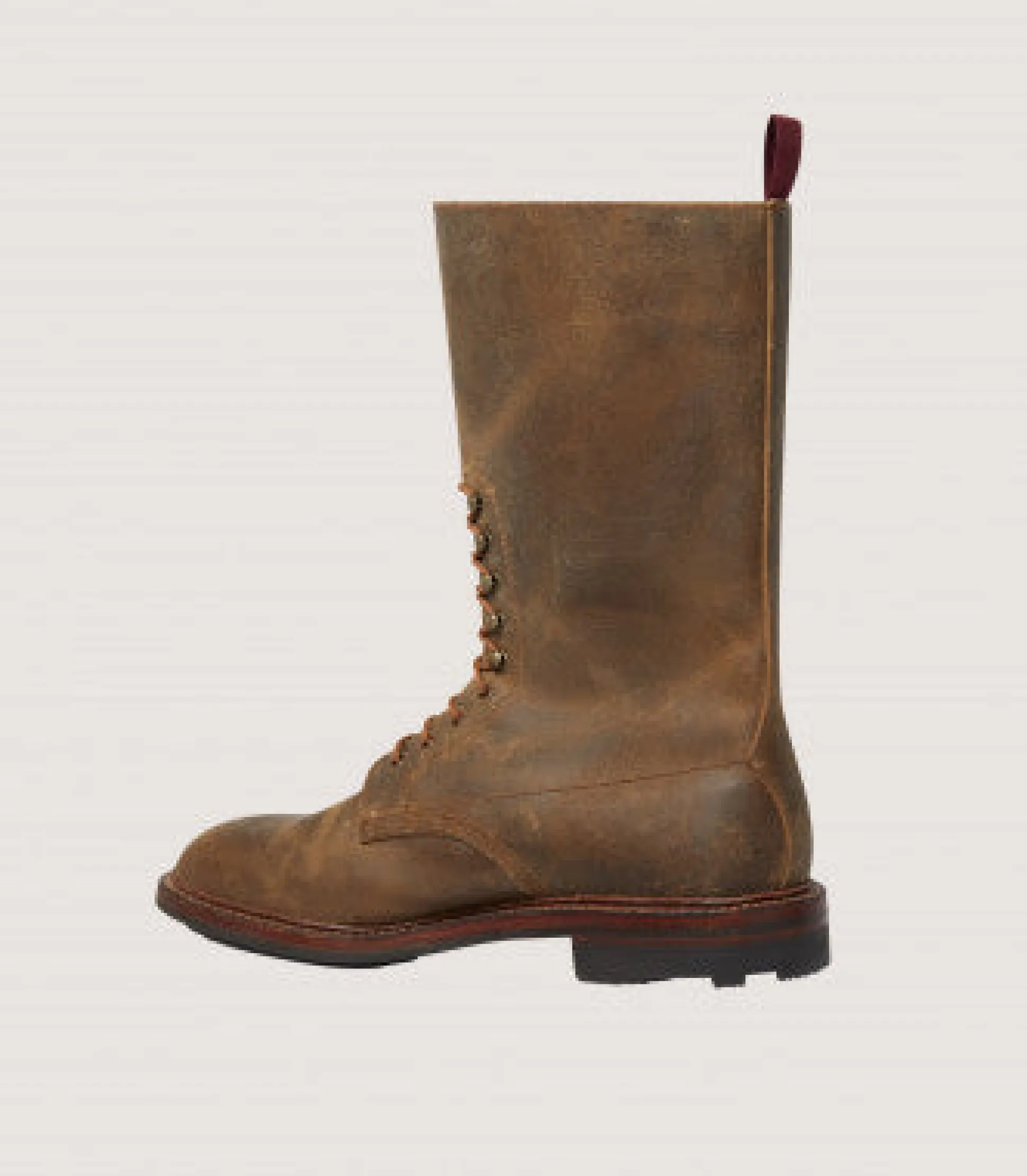 Purdey Men's Rough Out Nubuck Twin Strap Boot With Ridgeway Sole In Tan
