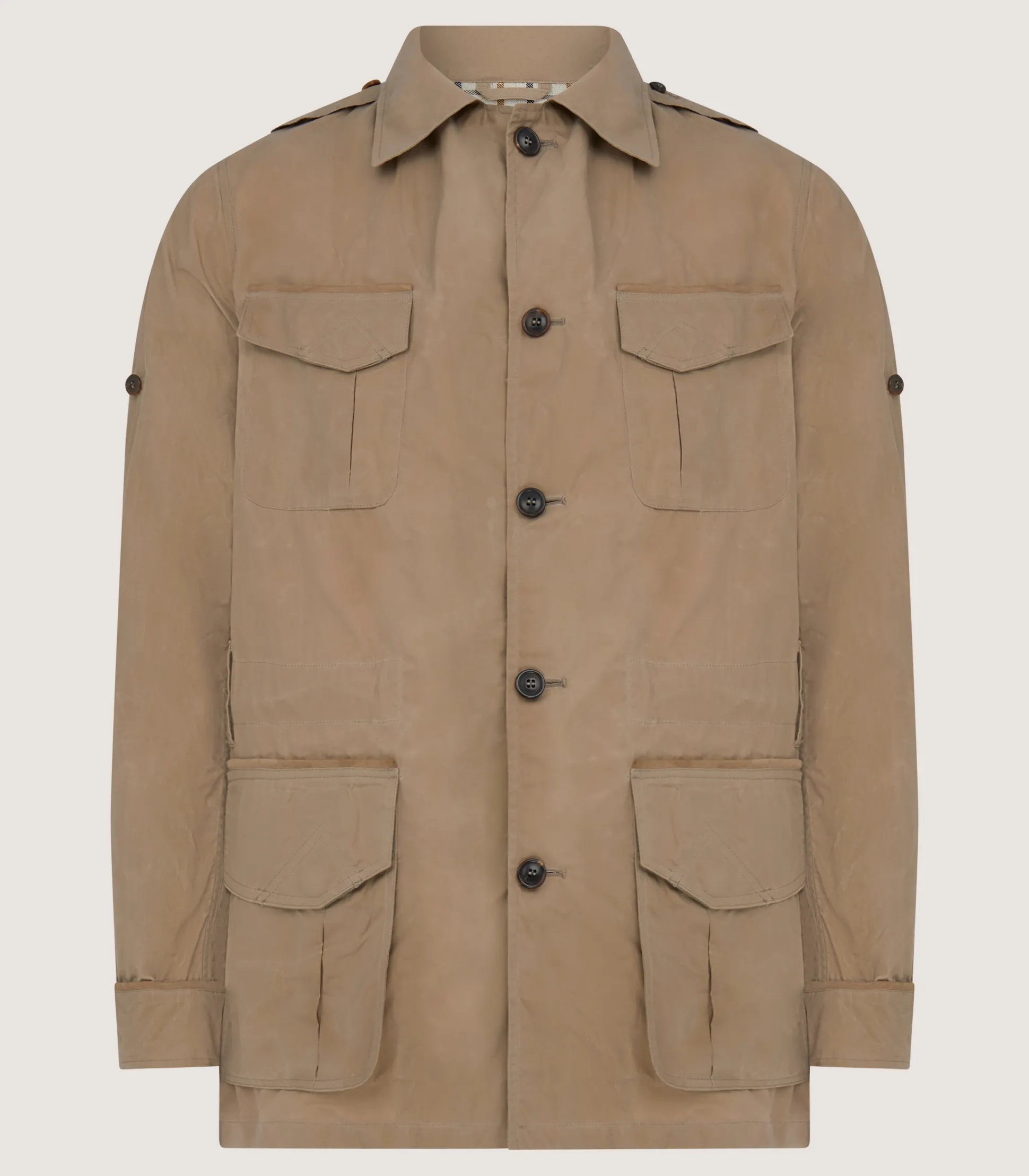 Purdey Men's Summer Dry Wax Safari Jacket In Taupe