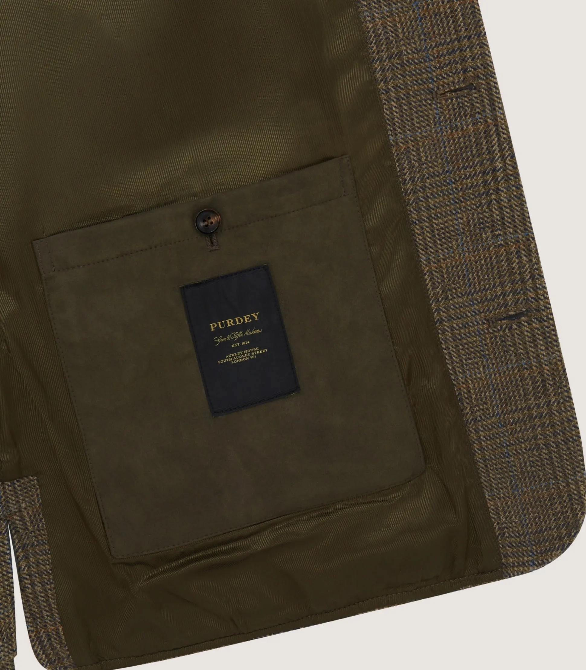 Purdey Men's Tweed High Collar Sporting Vest In Morlich