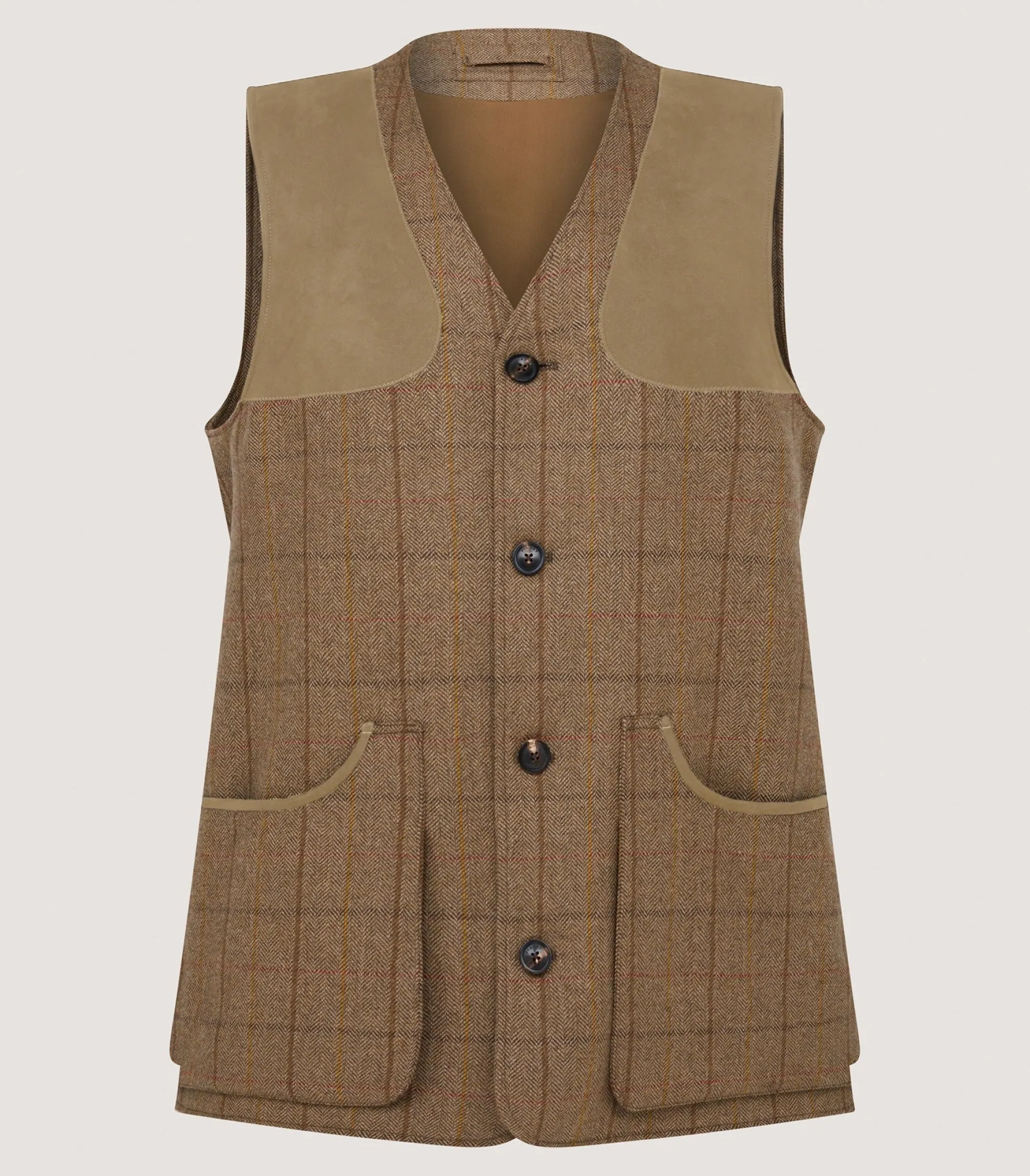 Purdey Men's Tweed Sporting Vest in Morar