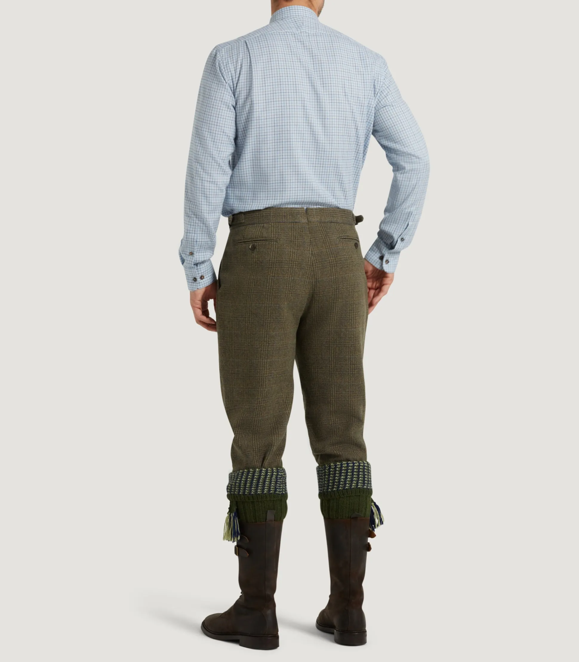 Purdey Men's Tweed Two Pleat Breek With Storm Cuff In Morlich