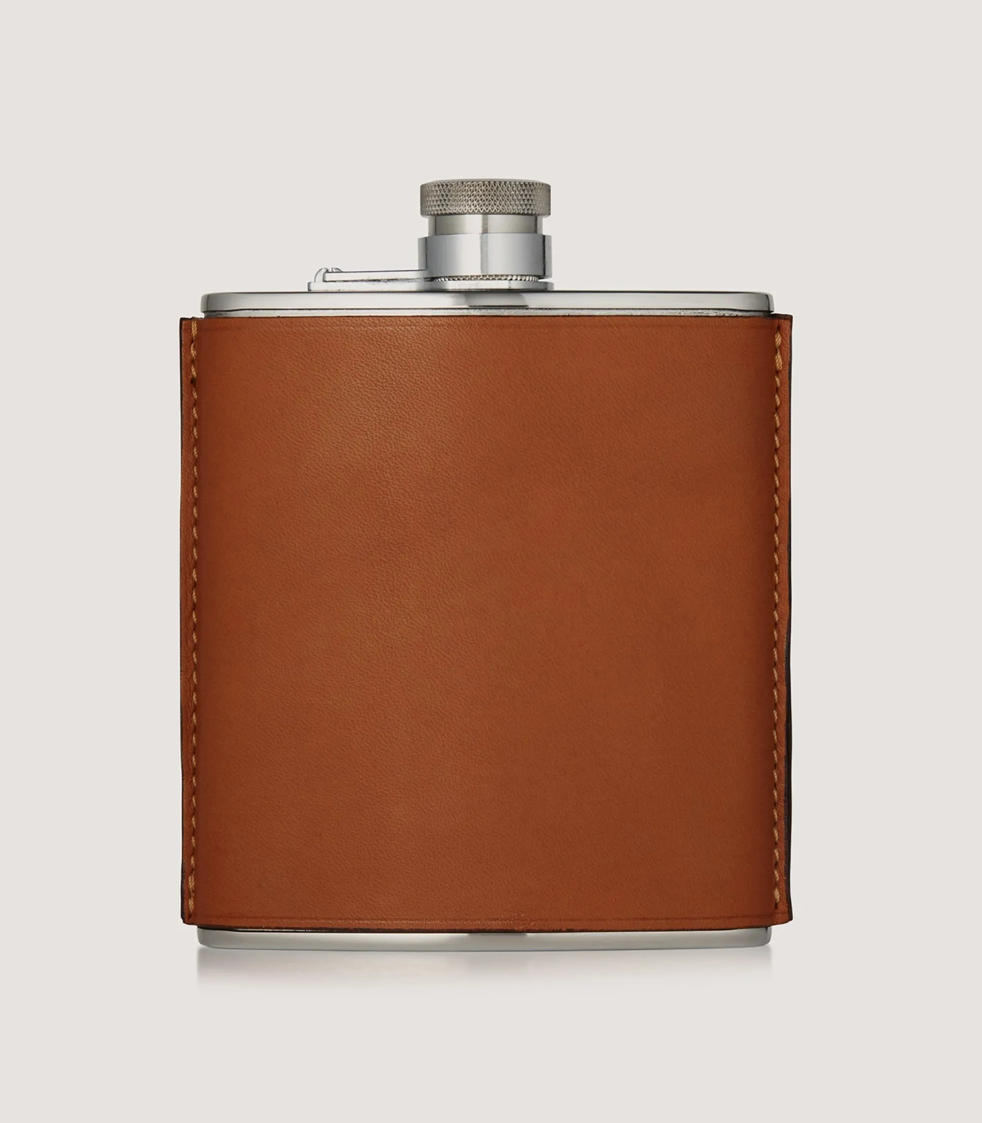 Purdey 6oz Leather Flask In Tan