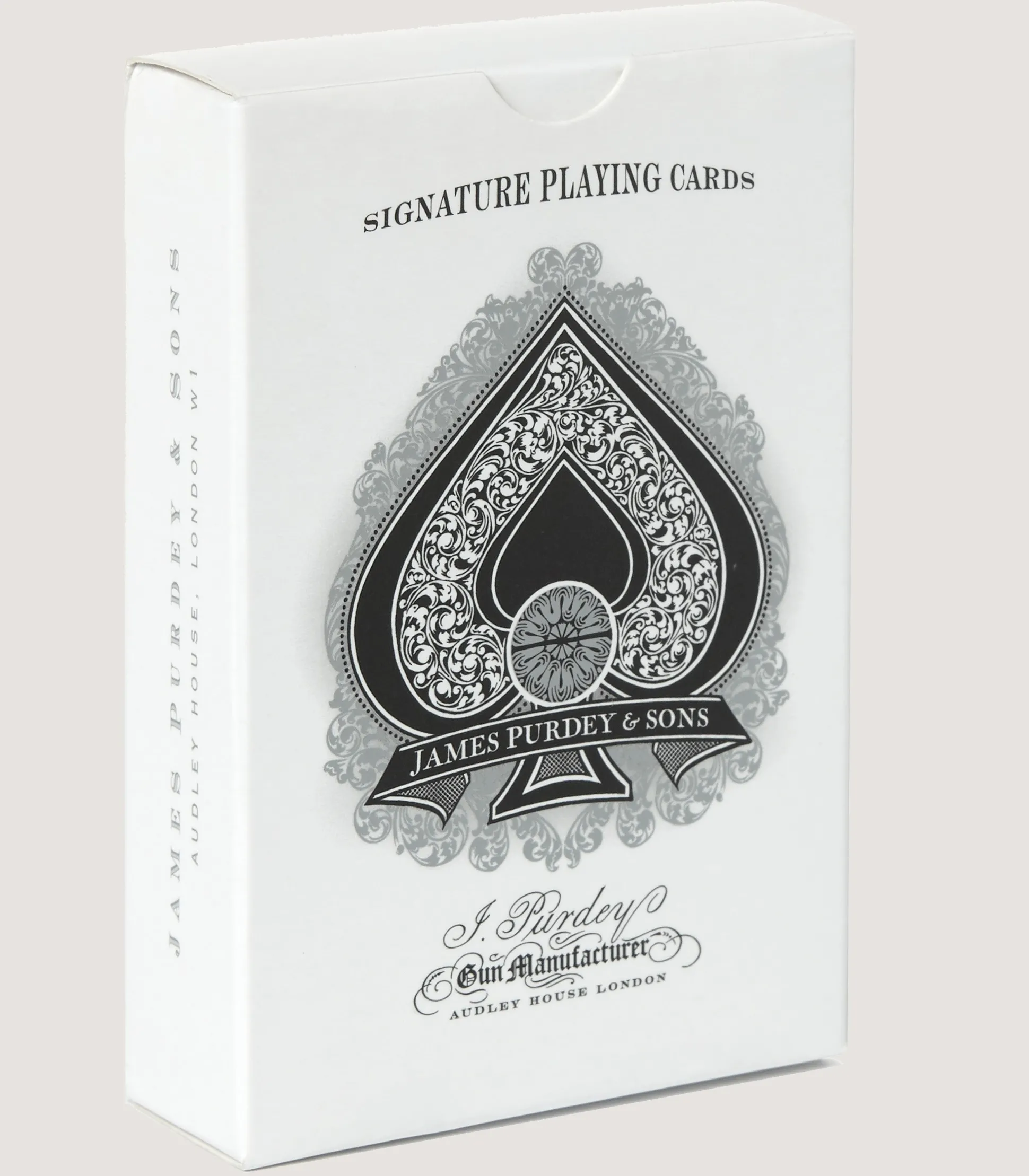 Purdey Engraved Playing Cards In Silver