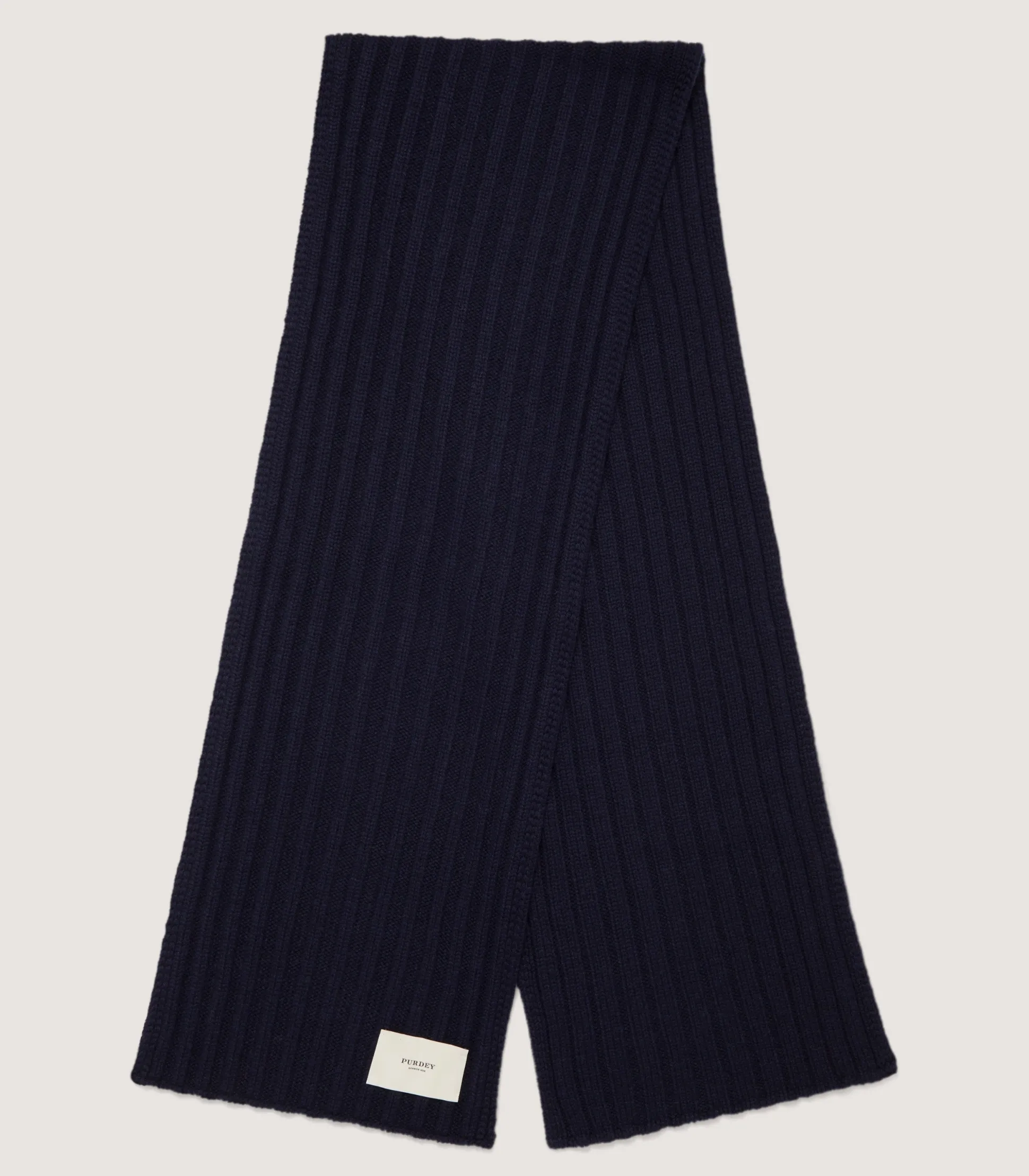 Women Purdey Ribbed Chunky Scarf in Midnight Blue