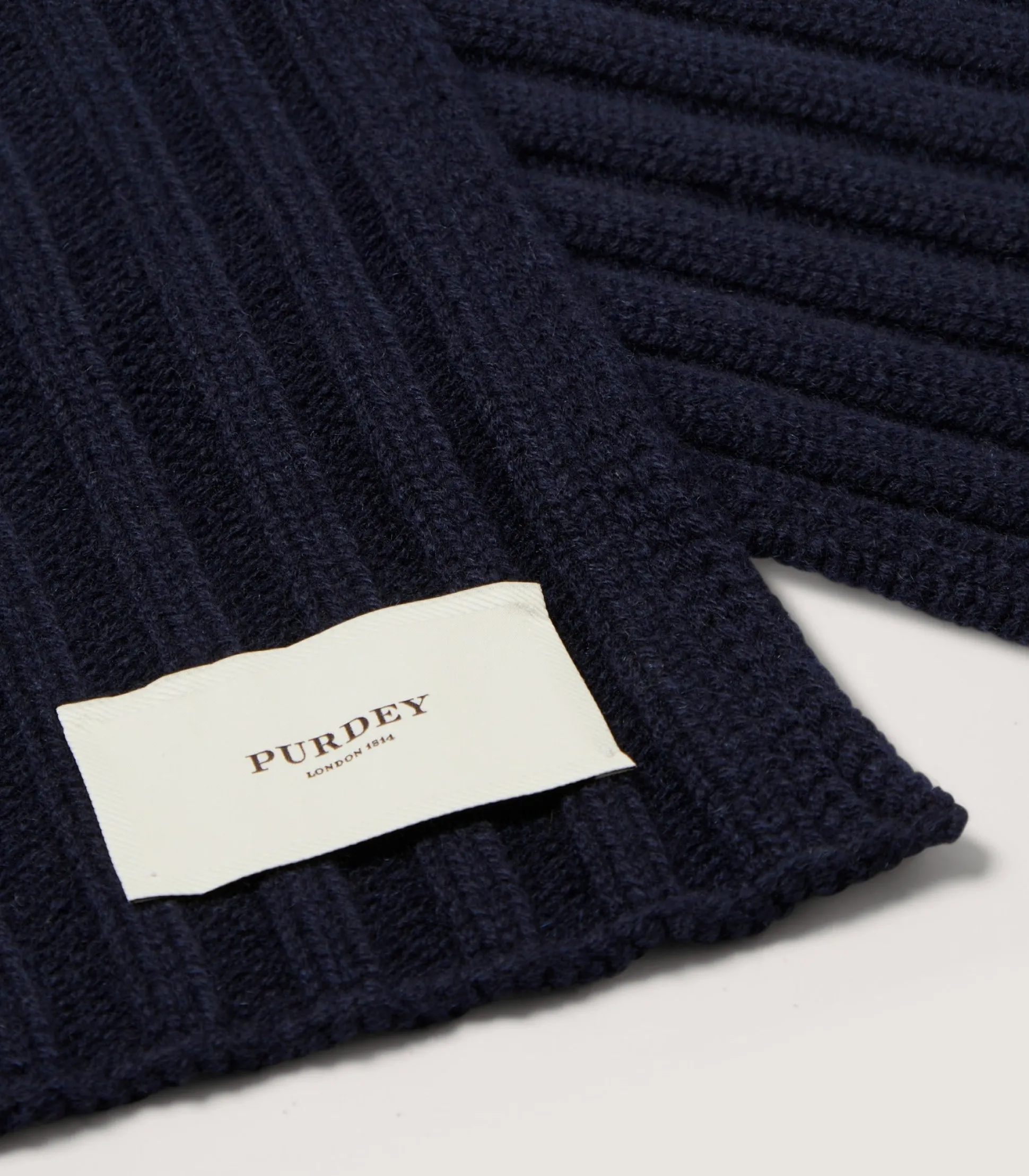 Women Purdey Ribbed Chunky Scarf in Midnight Blue