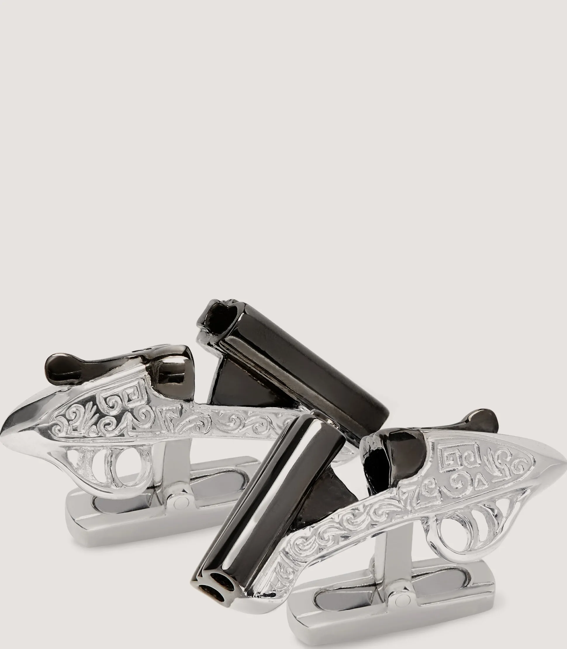 Purdey Side-By-Side Silver Cufflinks In Silver