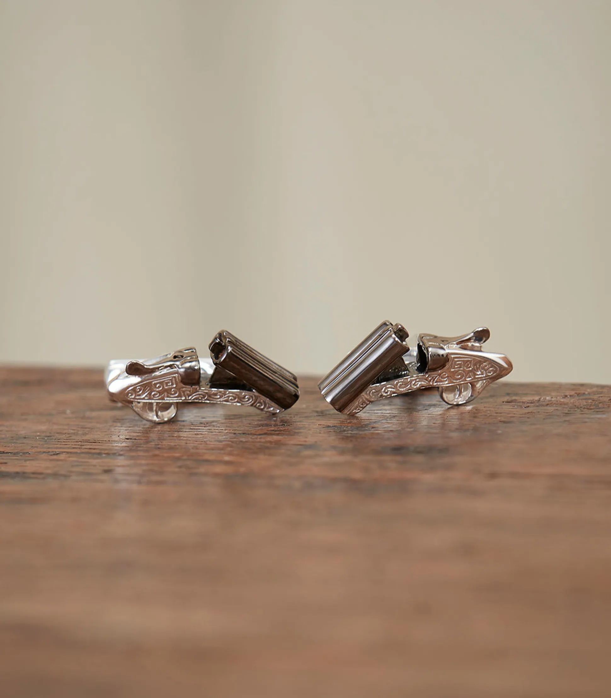 Purdey Side-By-Side Silver Cufflinks In Silver