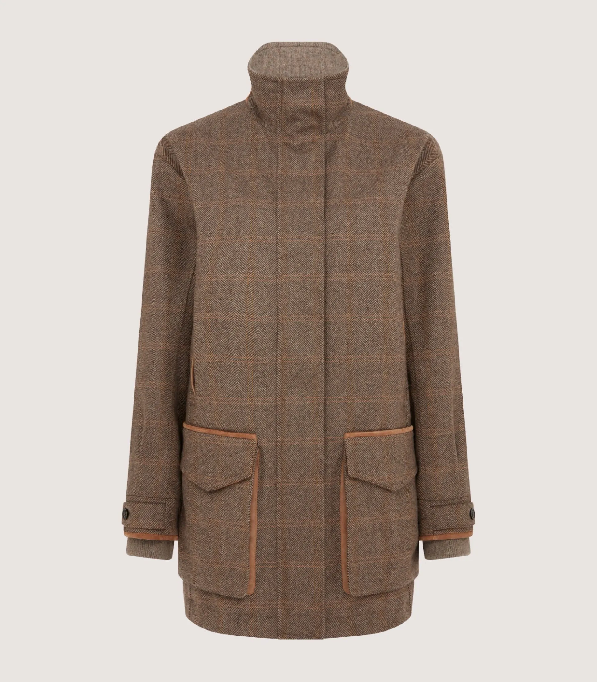 Women Purdey Women's Cashmere Tweed Raglan Field Coat In Brecbowie