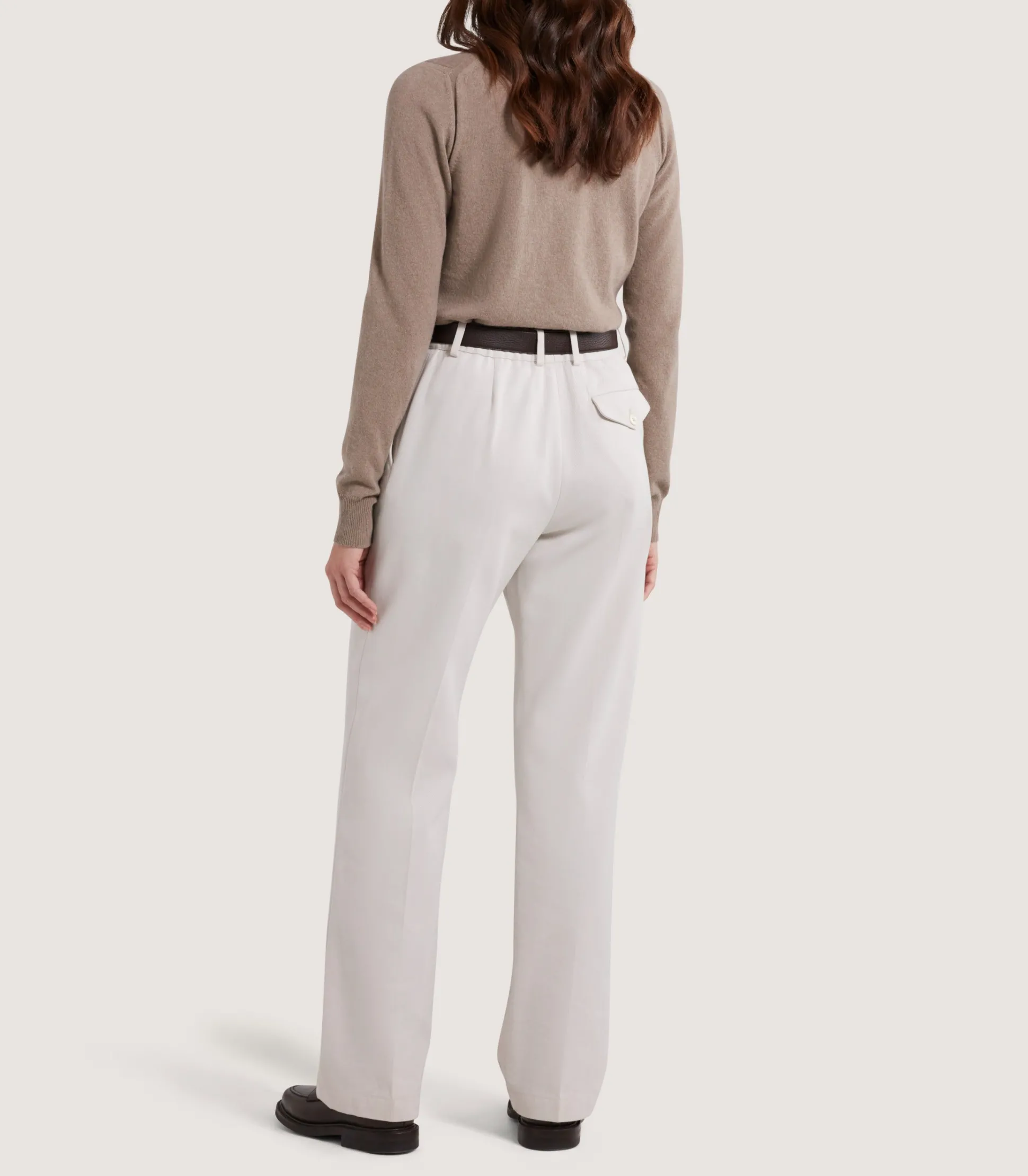 Women Purdey Women's Cork Crew Neck Jumper in Taupe