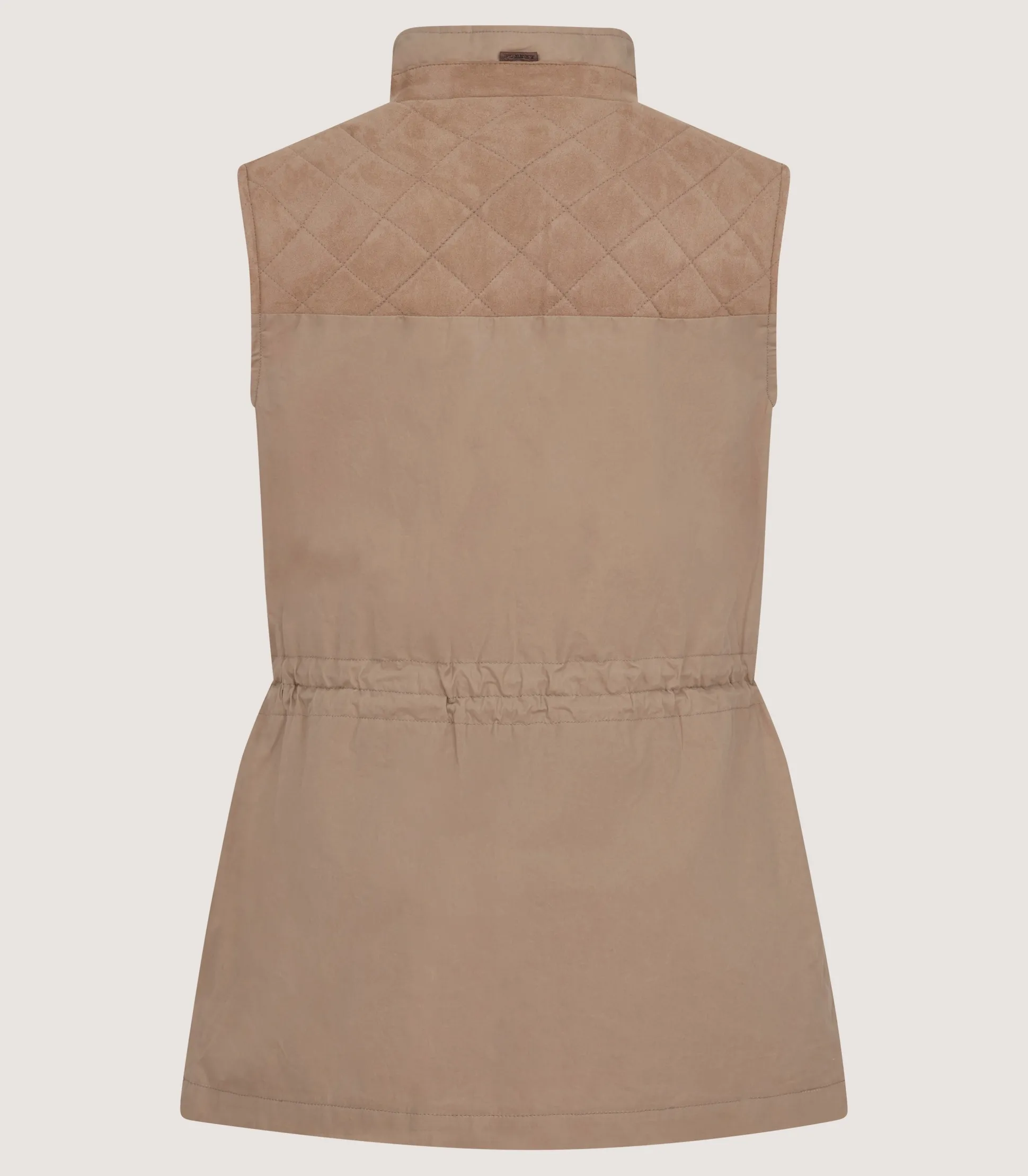 Women Purdey Women's High Collar Dry Wax Summer Sporting Vest In Taupe