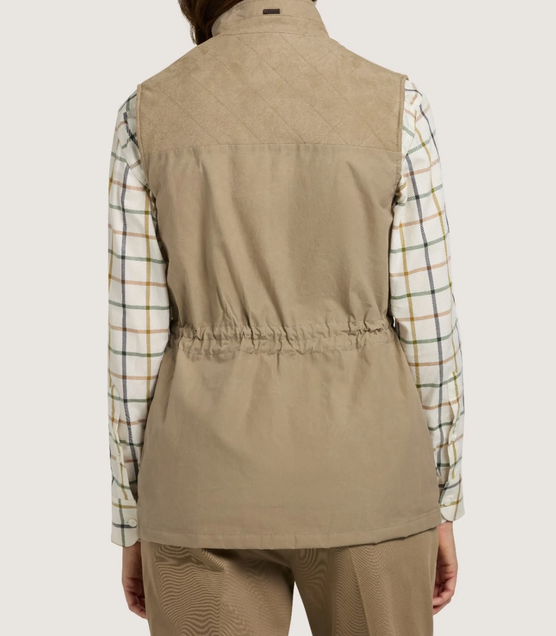 Women Purdey Women's High Collar Dry Wax Summer Sporting Vest In Taupe