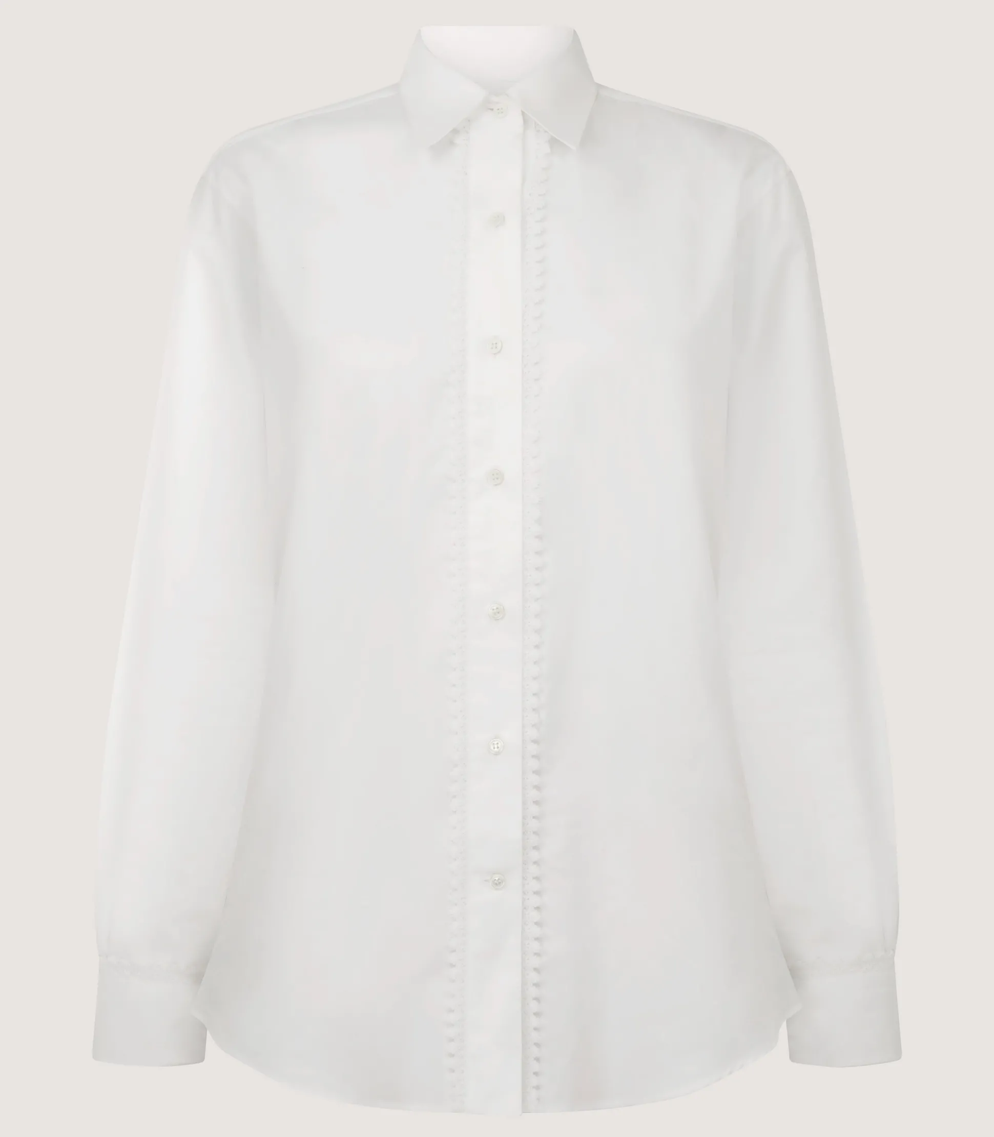 Women Purdey Women's Lace Placket Shirt in White