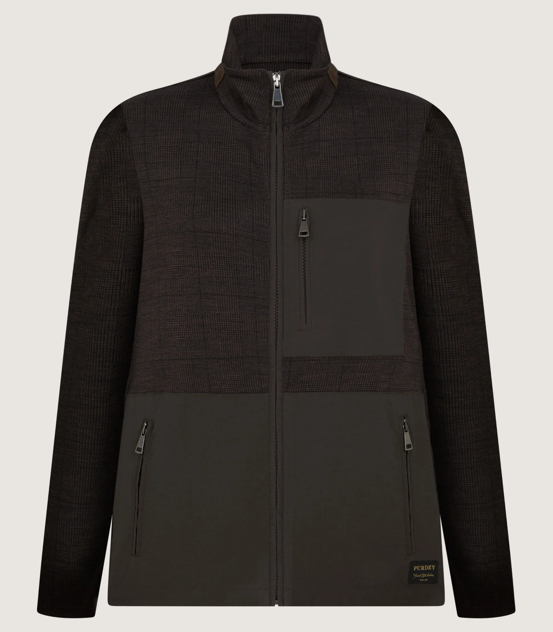 Women Purdey Women's Merino Tech Jersey Jacket in Bark