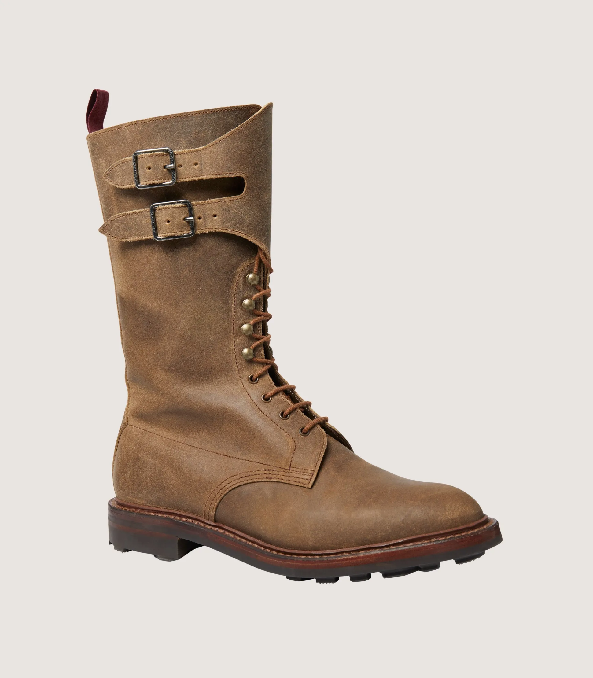 Women Purdey Women's Rough Out Nubuck Twin Strap Boot With Ridgeway Sole