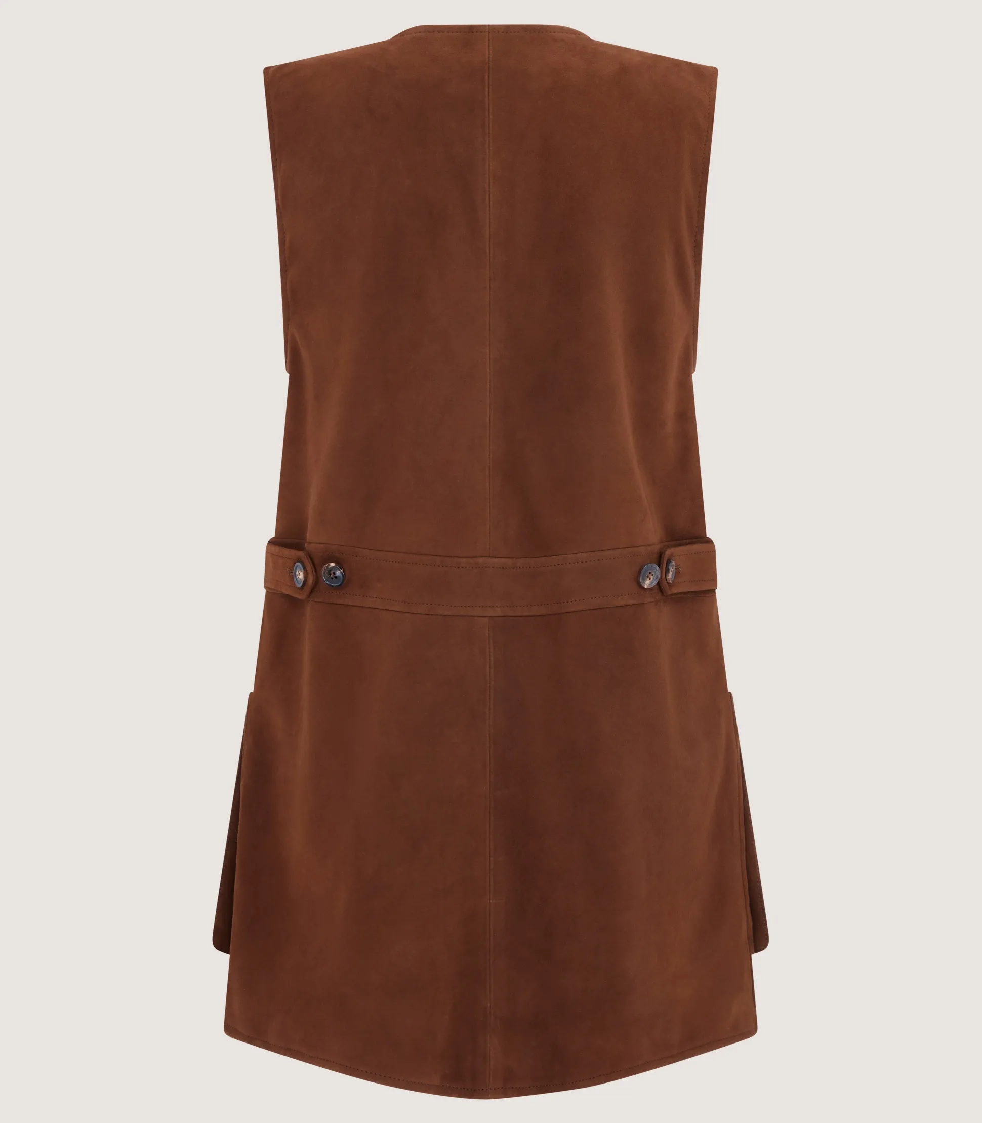 Women Purdey Women's Suede Zipped Sporting Vest in Tan