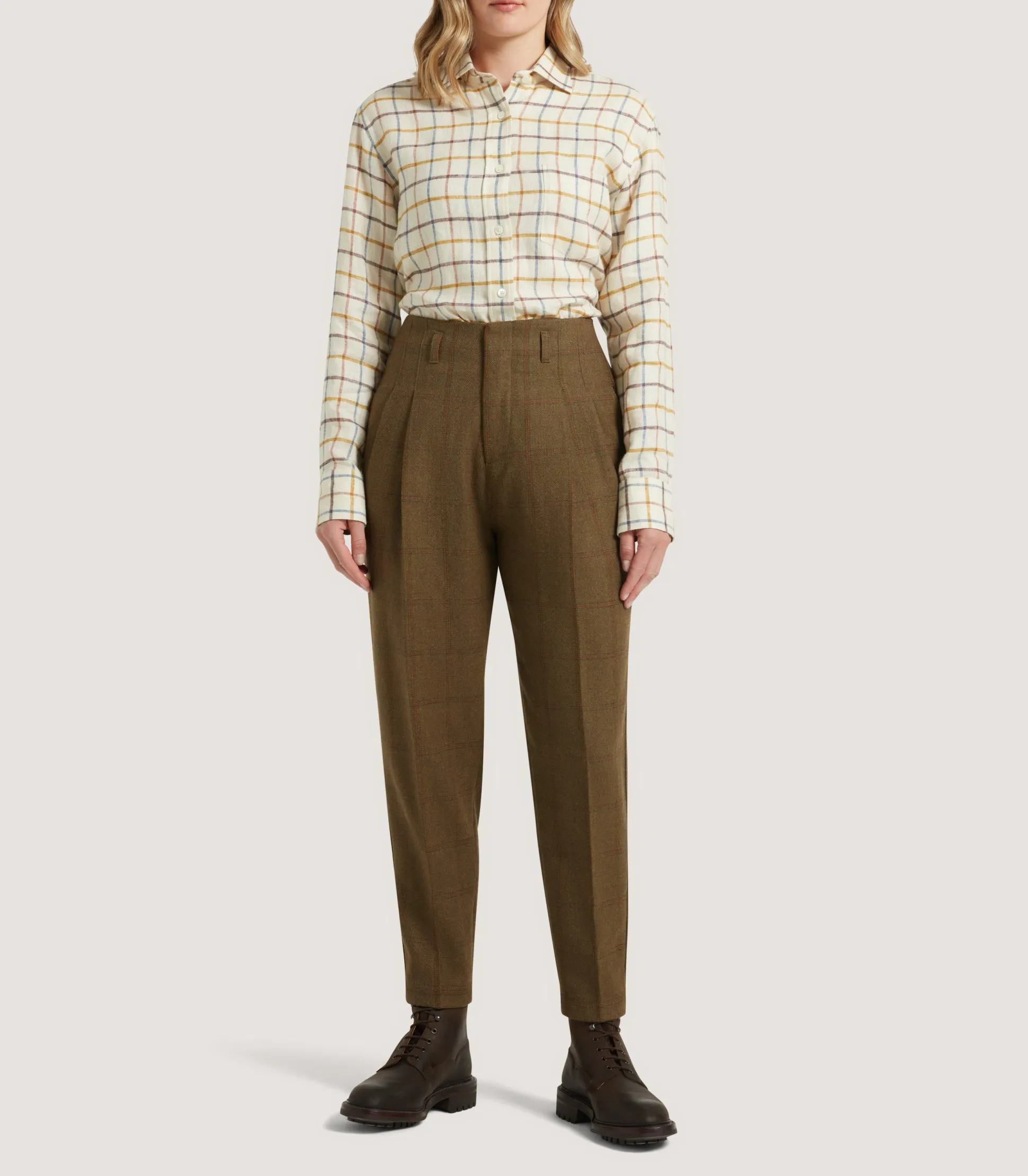 Women Purdey Women's Technical Tweed Two Pleat Sporting Trouser In Lomond