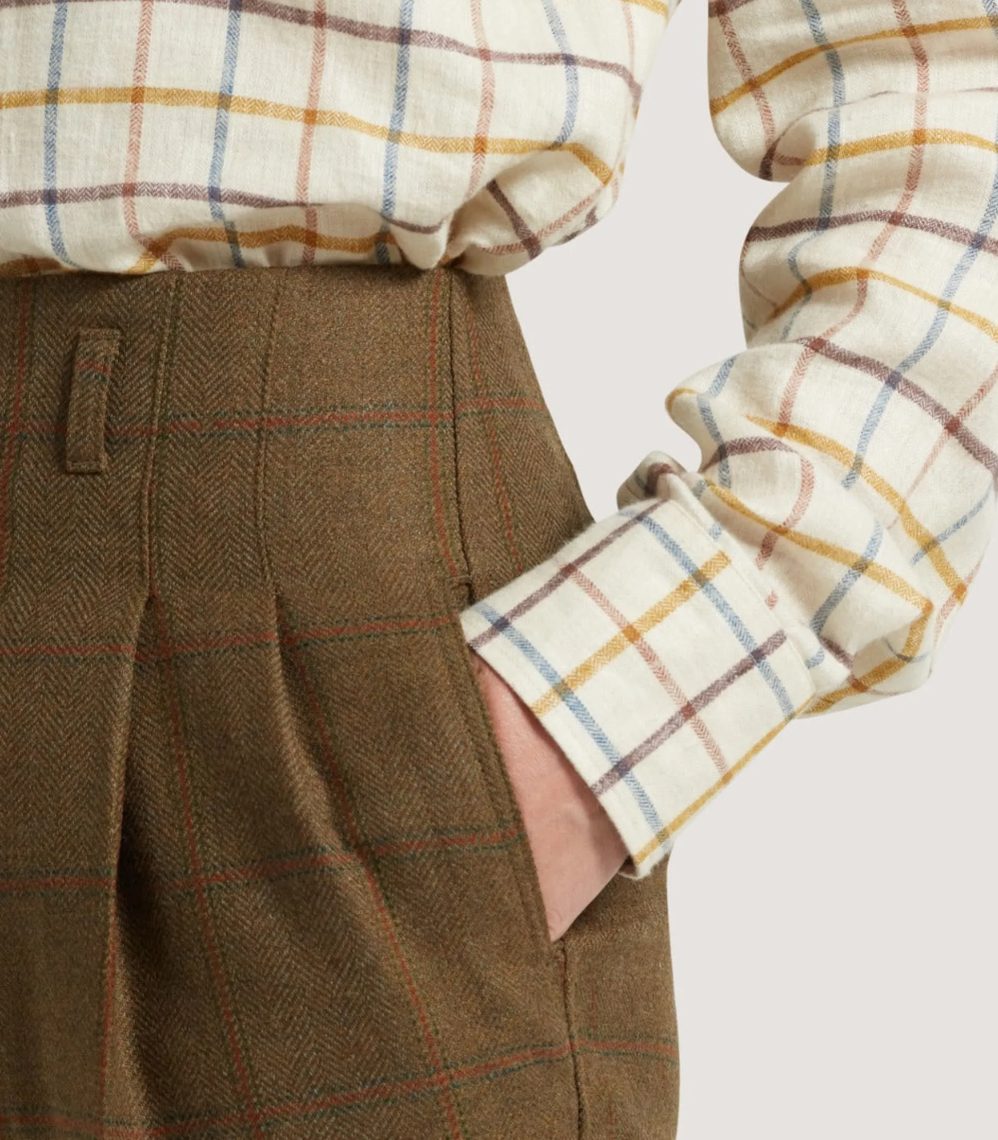 Women Purdey Women's Technical Tweed Two Pleat Sporting Trouser In Lomond